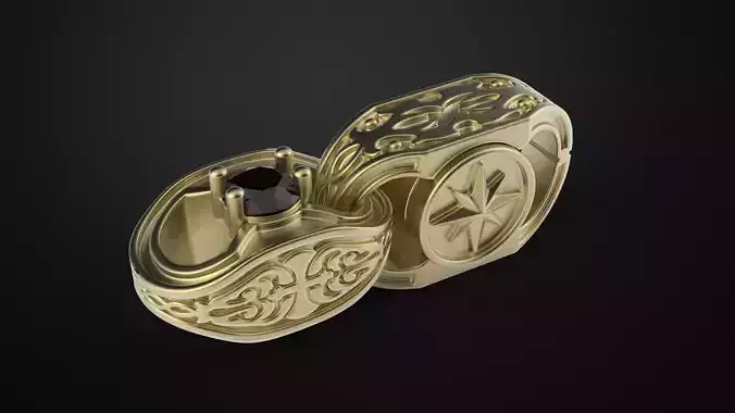 Chain with patterns and wind rose