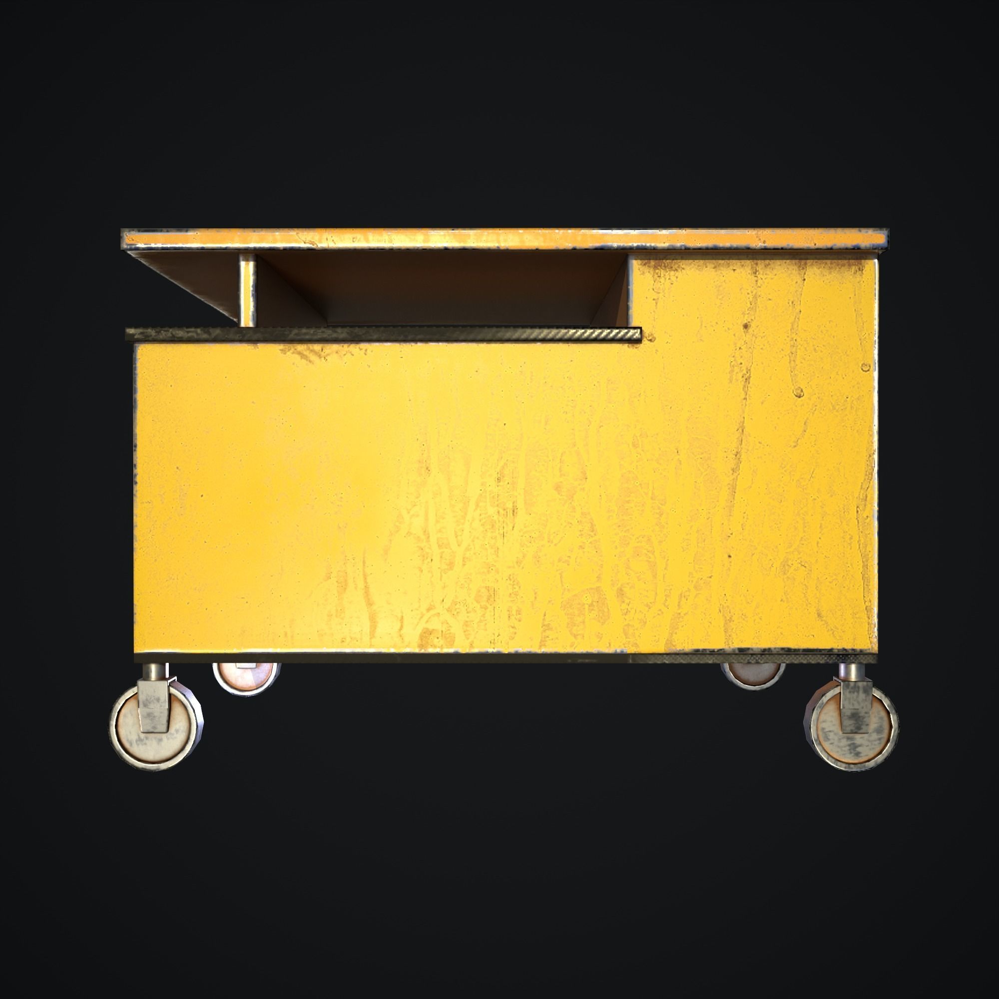 Old dust toolbox Low-poly 3D model_6