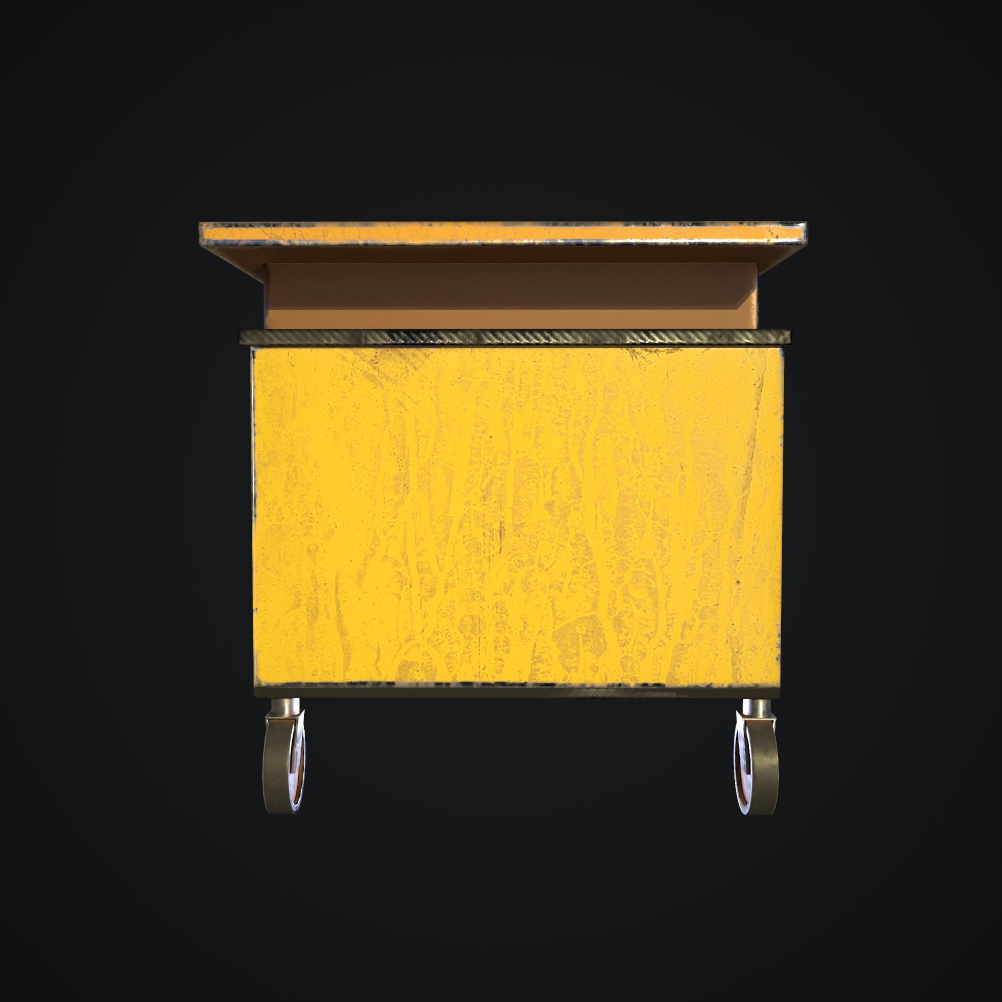 Old dust toolbox Low-poly 3D model_4