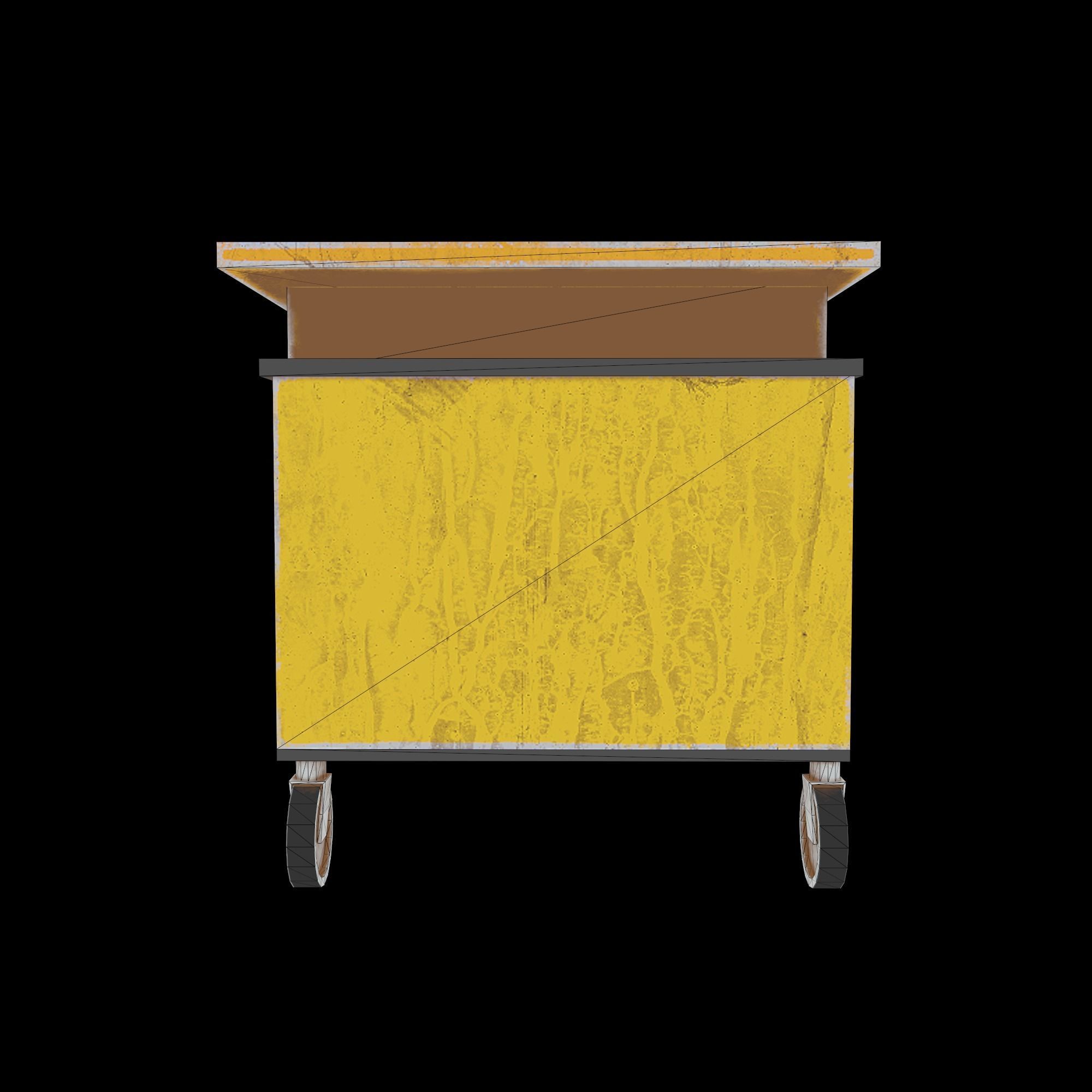 Old dust toolbox Low-poly 3D model_5