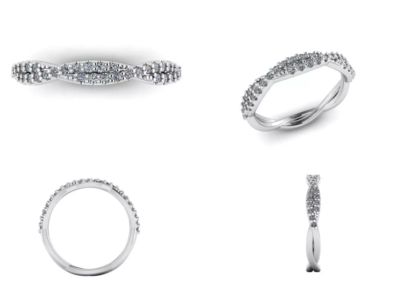 Twisted Ring 3D print model_0