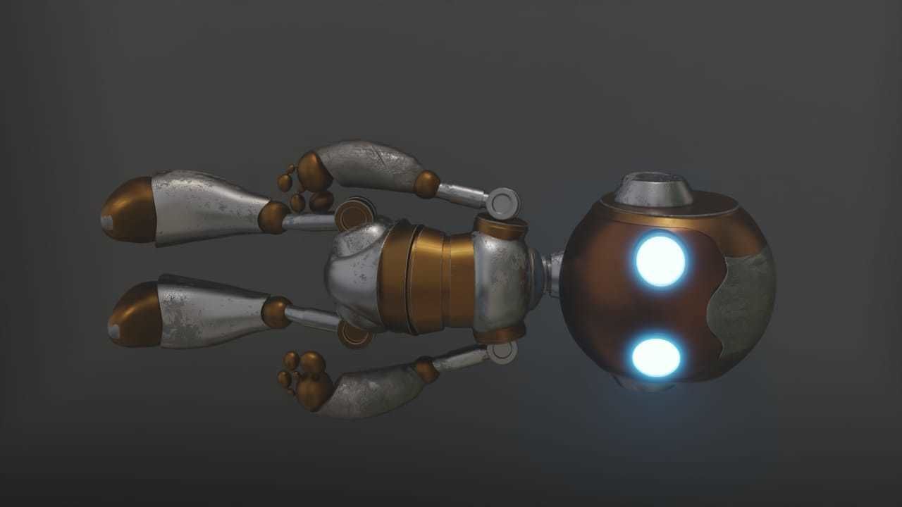 Robot with eyes 3D model_1