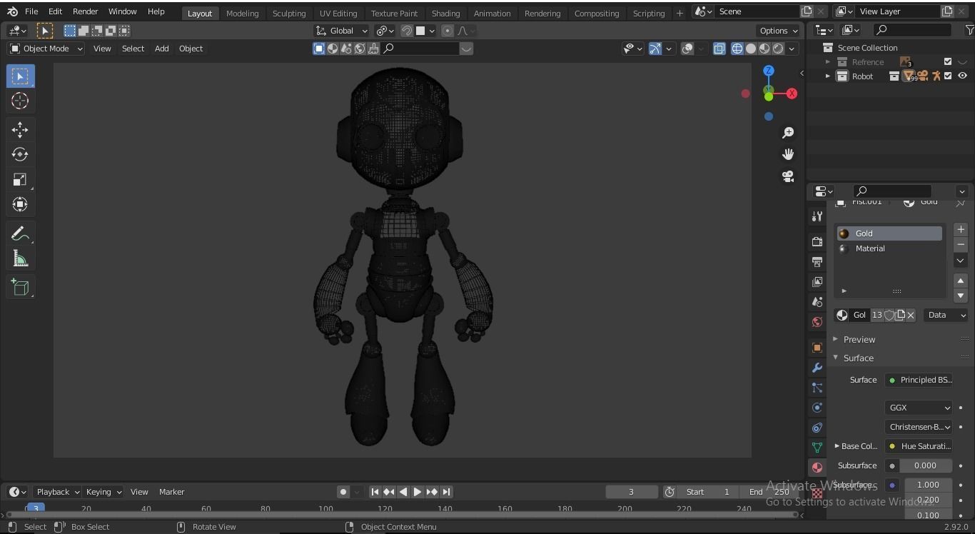Robot with eyes 3D model_3