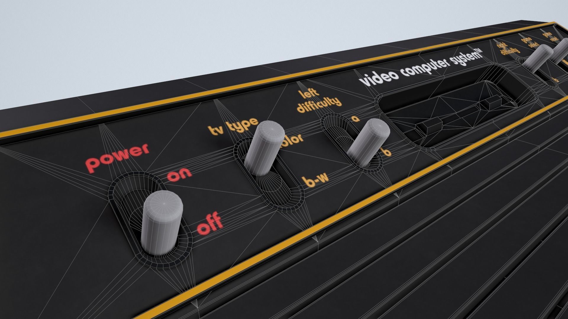 Atari 2600 Low-poly 3D model_11