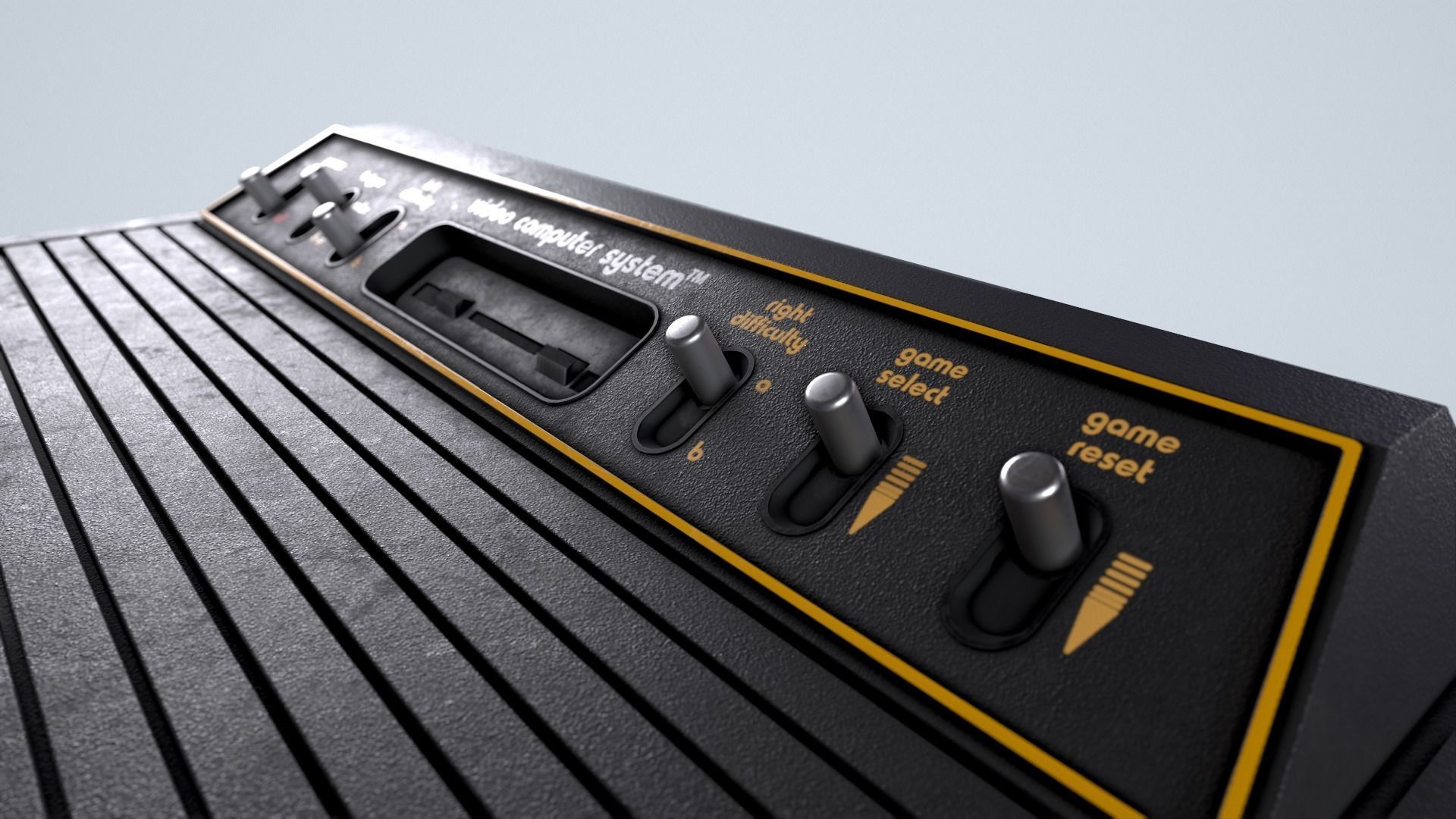 Atari 2600 Low-poly 3D model_6