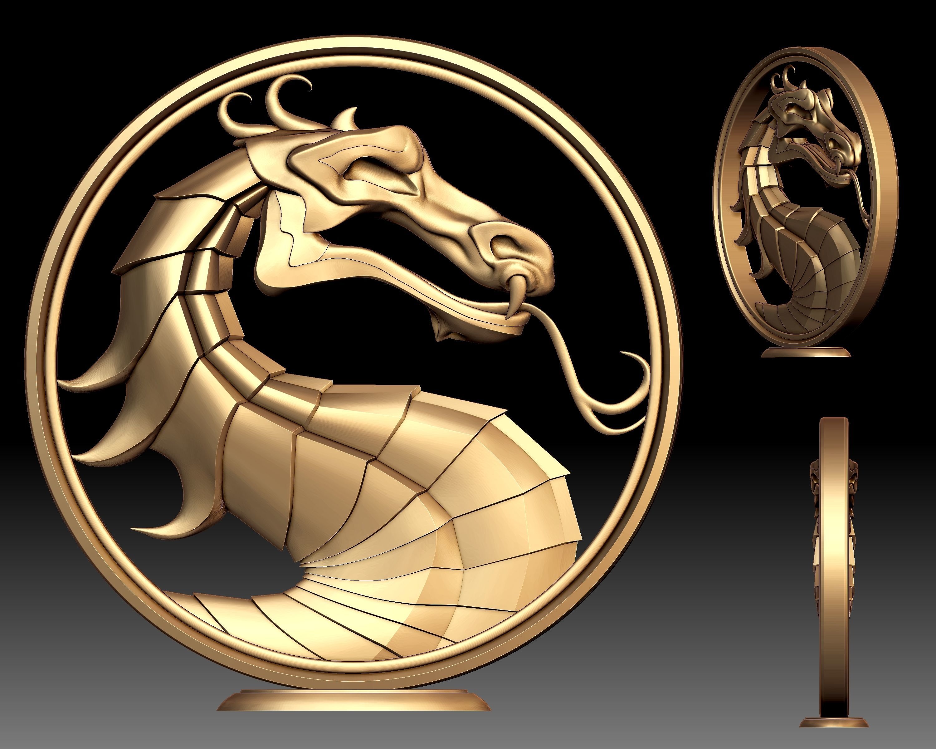 Mortal Kombat Sign Logo 3D printable 3D print model_5