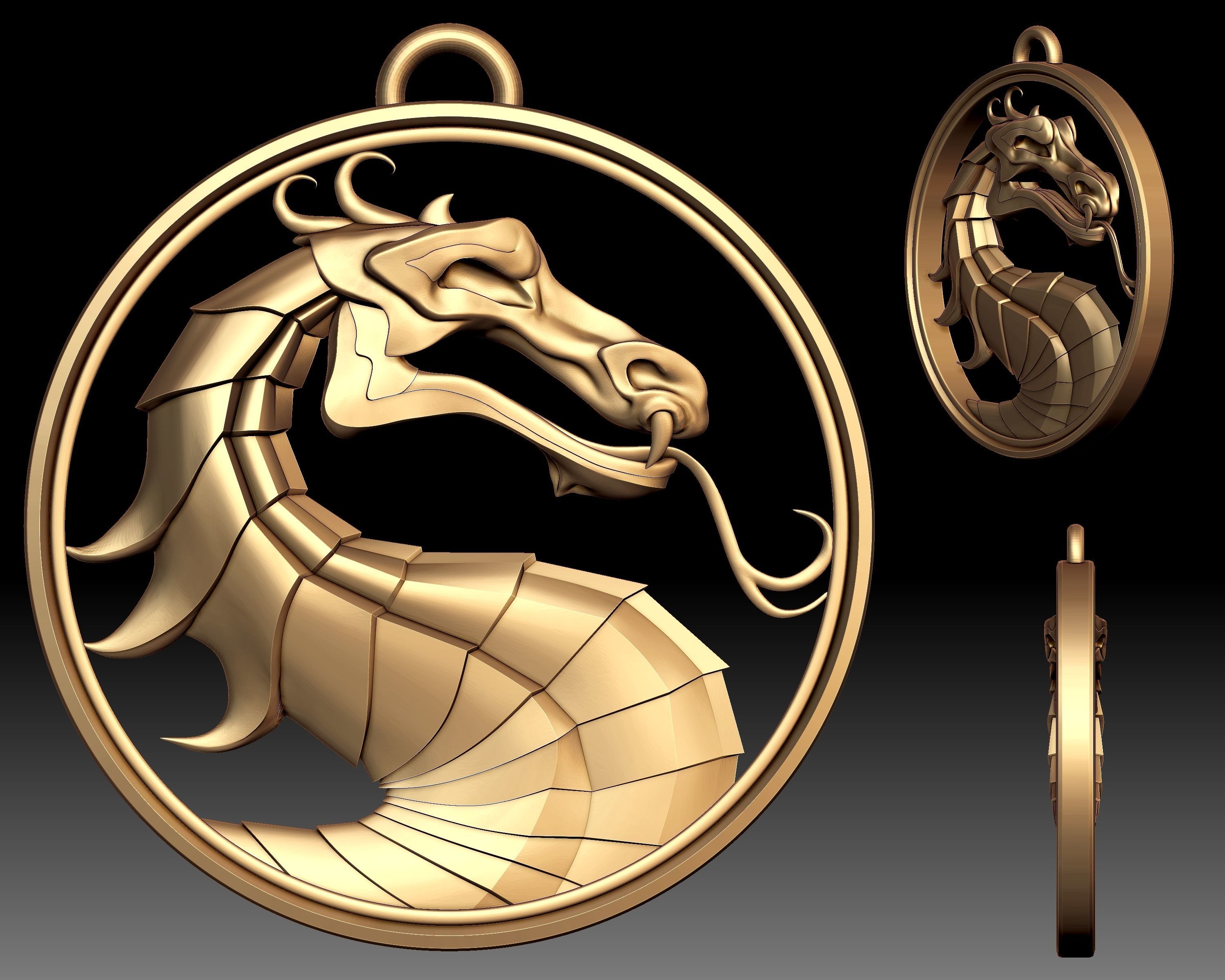Mortal Kombat Sign Logo 3D printable 3D print model_2
