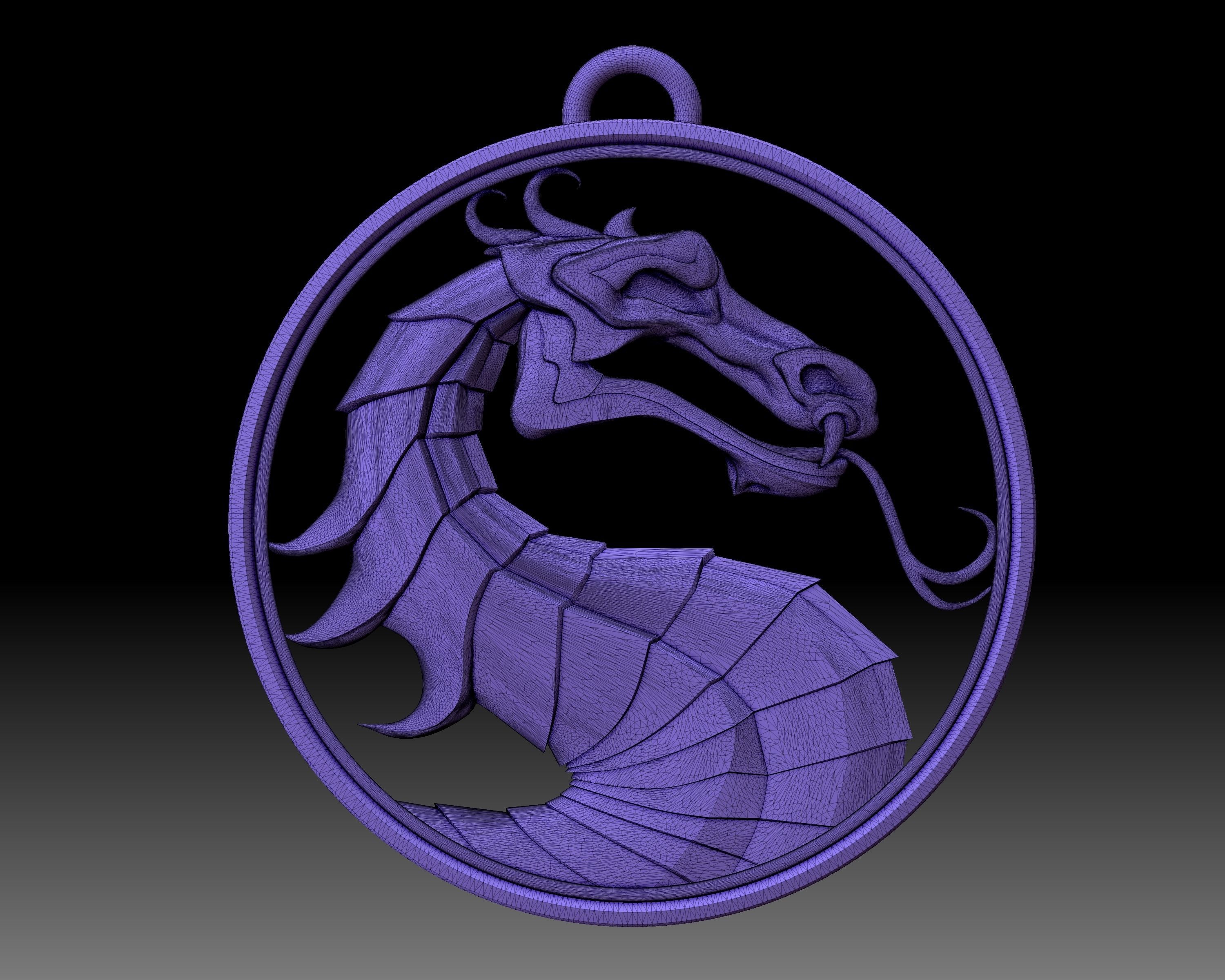 Mortal Kombat Sign Logo 3D printable 3D print model_8