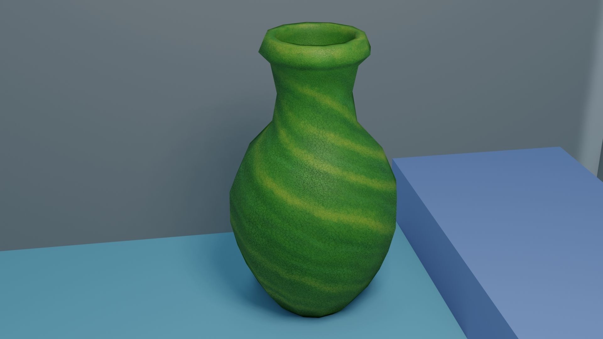 Pot set 1 clay Low-poly 3D model_5