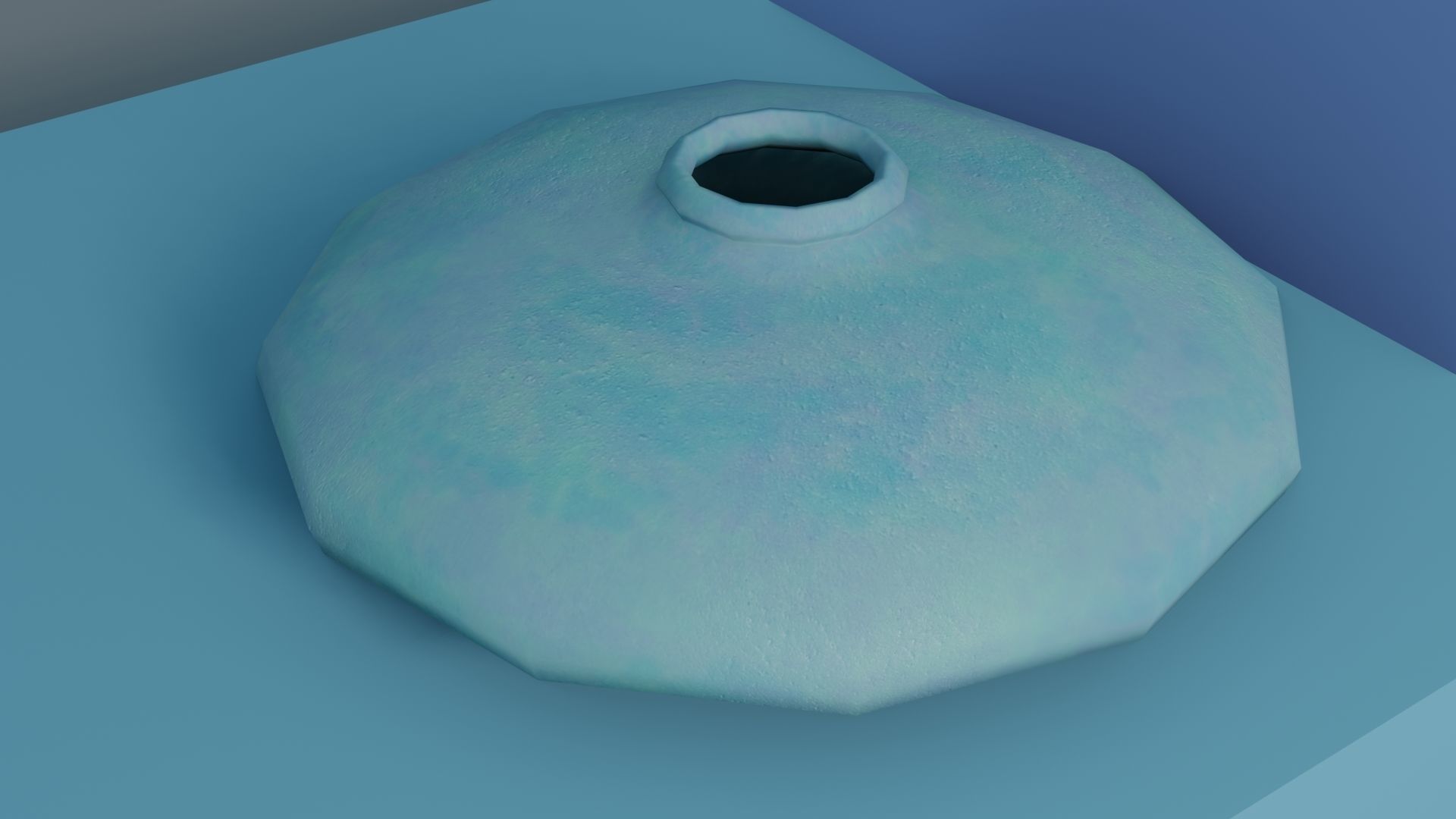 Pot set 1 clay Low-poly 3D model_3