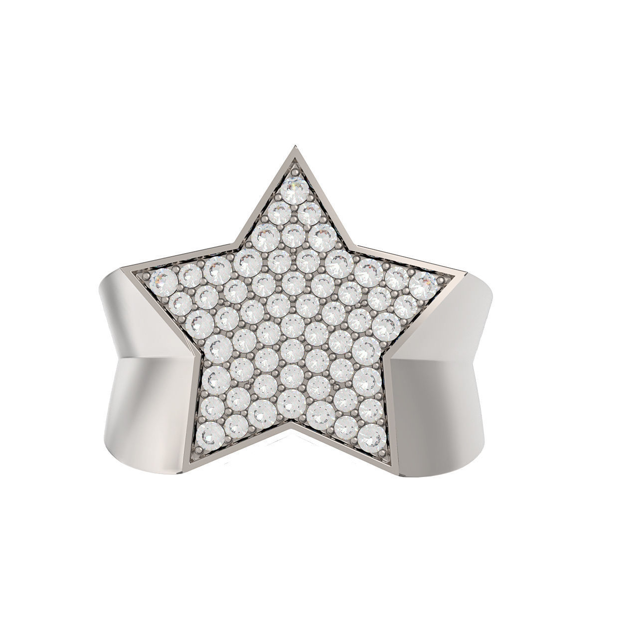 N204 Star ring 3D print model_2