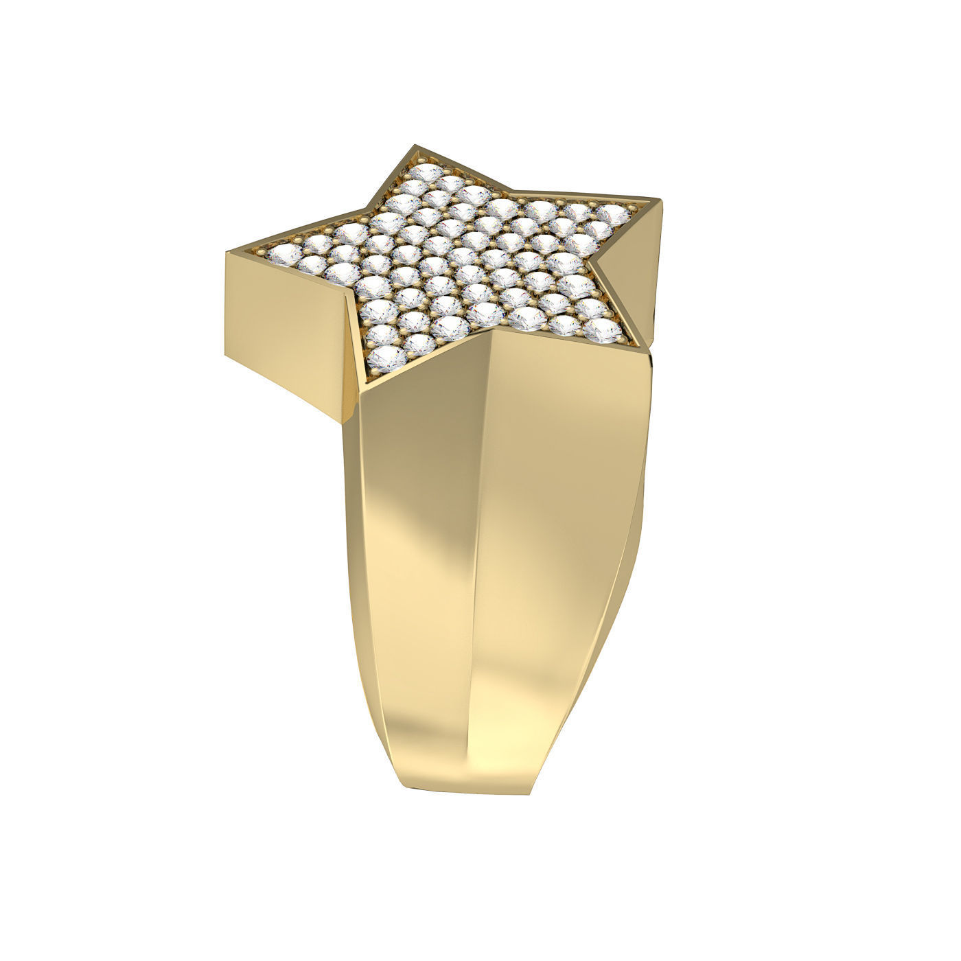 N204 Star ring 3D print model_4