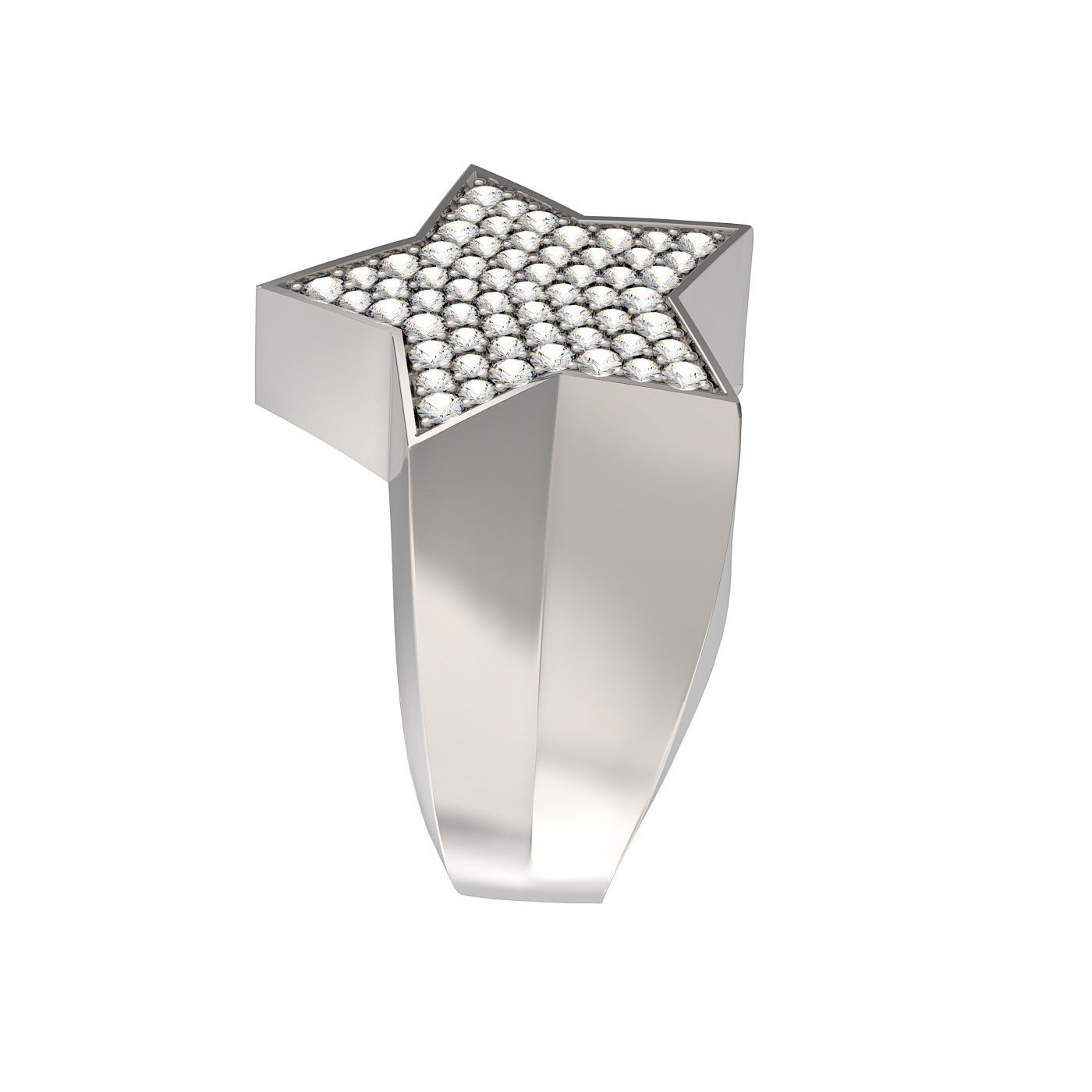 N204 Star ring 3D print model_3