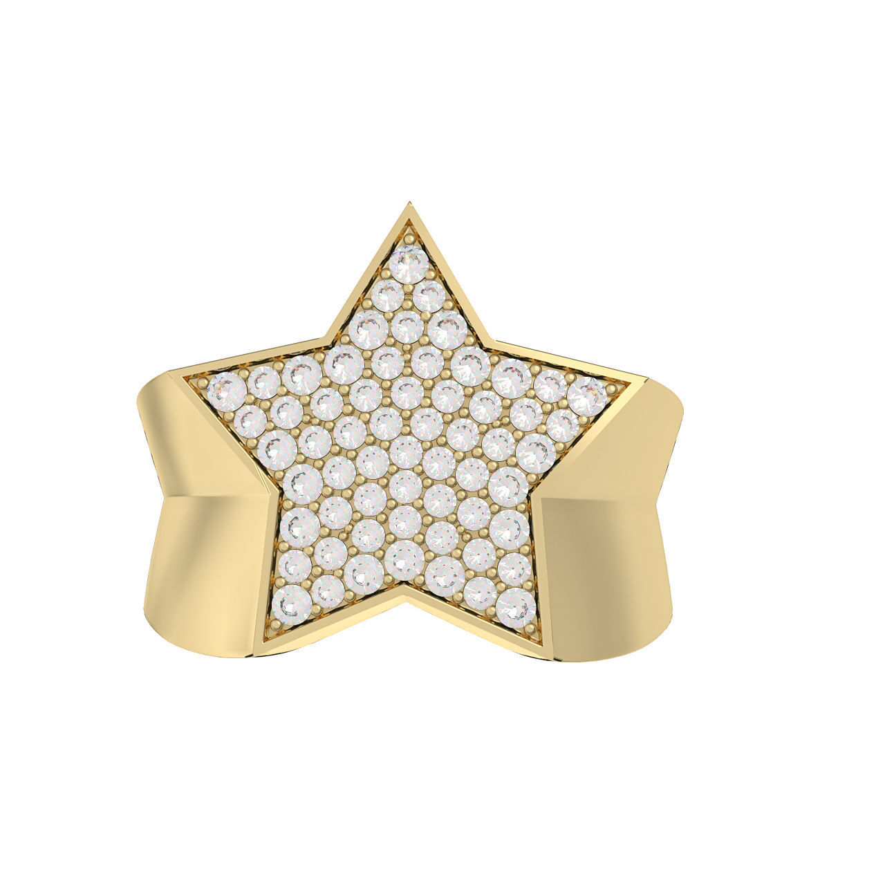N204 Star ring 3D print model_1