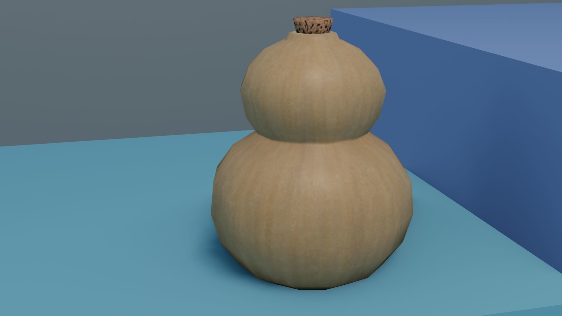 Pot set 2 jar with face Low-poly 3D model_5