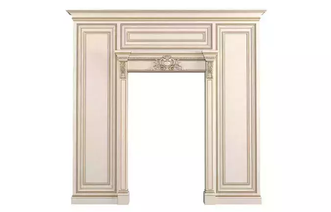 Classic Doorway Door Portal Wall Panels 3D model