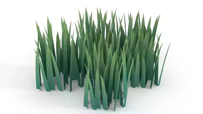 Low-poly Stylized  grass collection 3D model