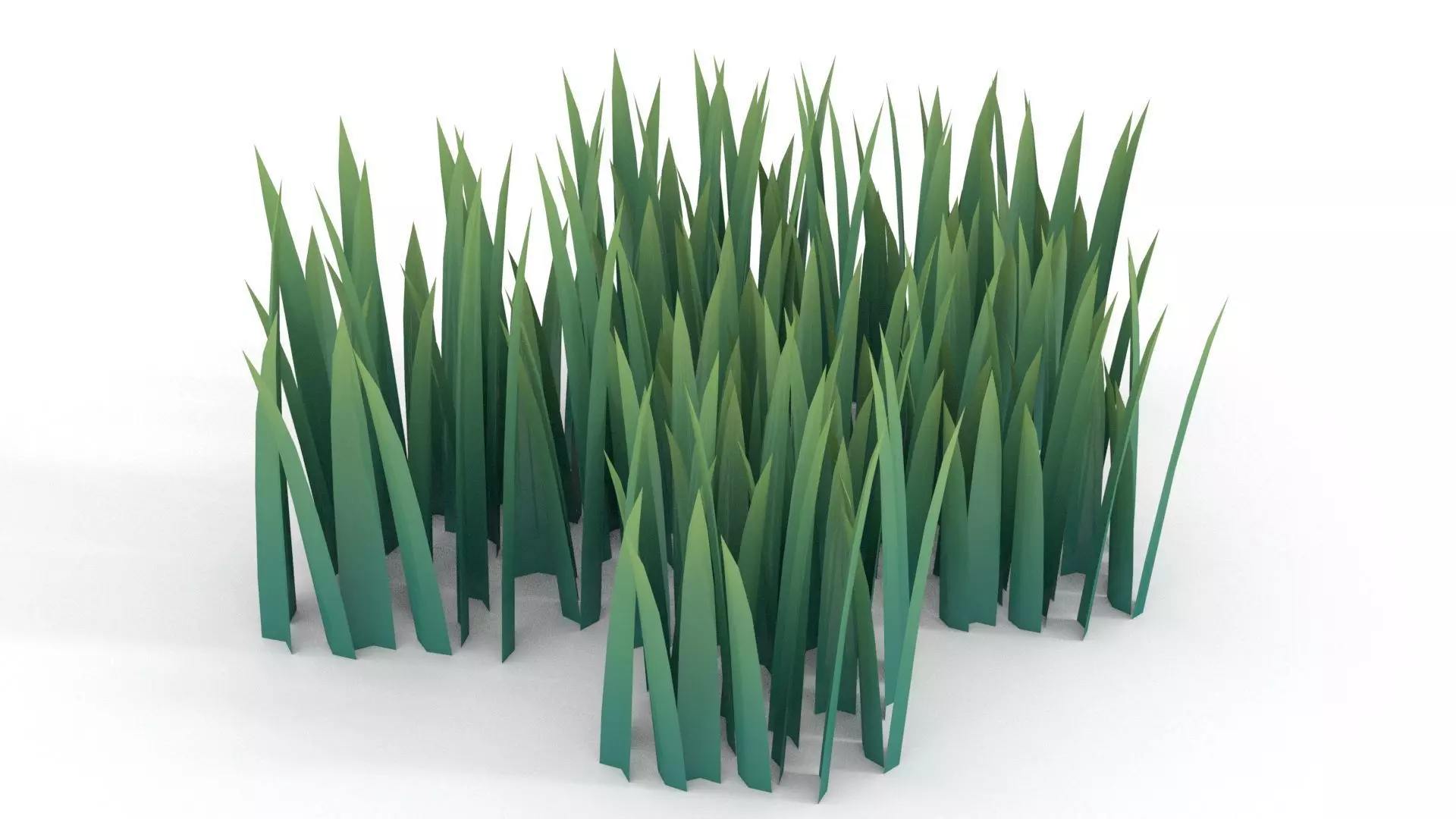 Low-poly Stylized  grass collection 3D model_0