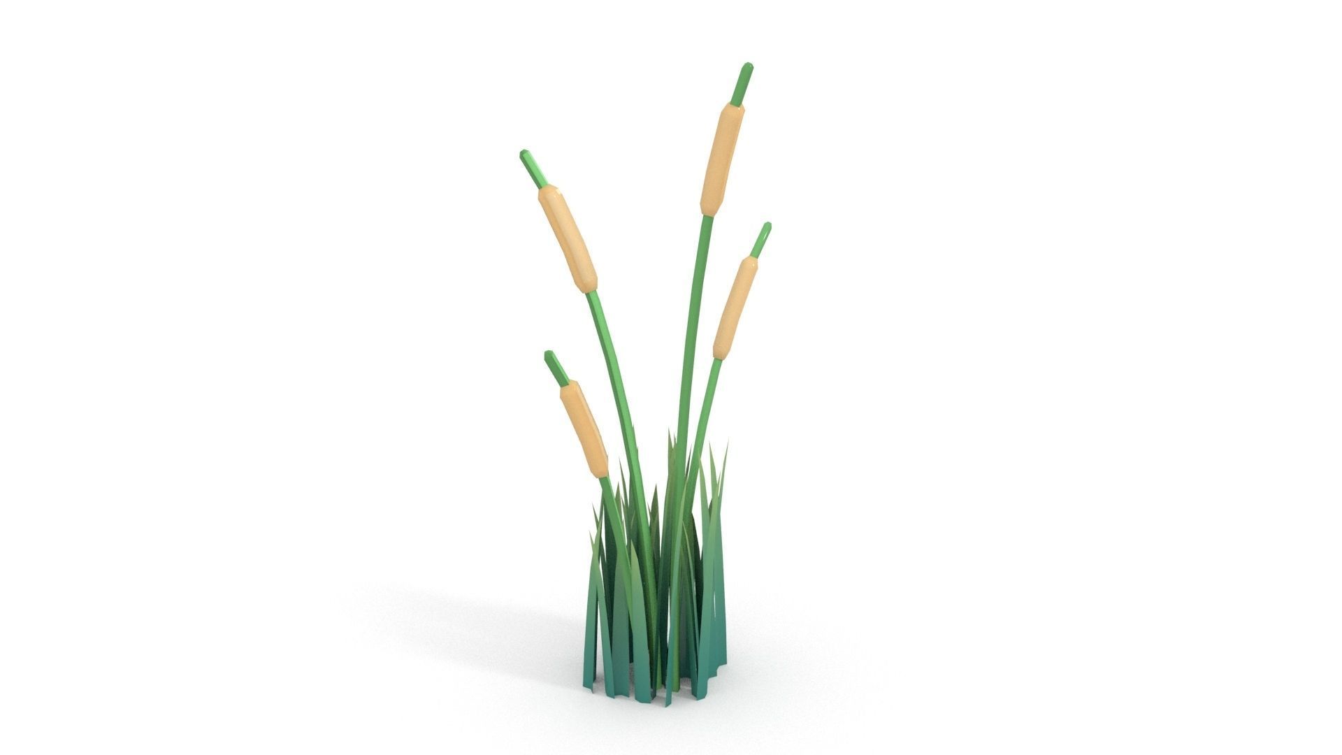 Low-poly Stylized  grass collection 3D model_5