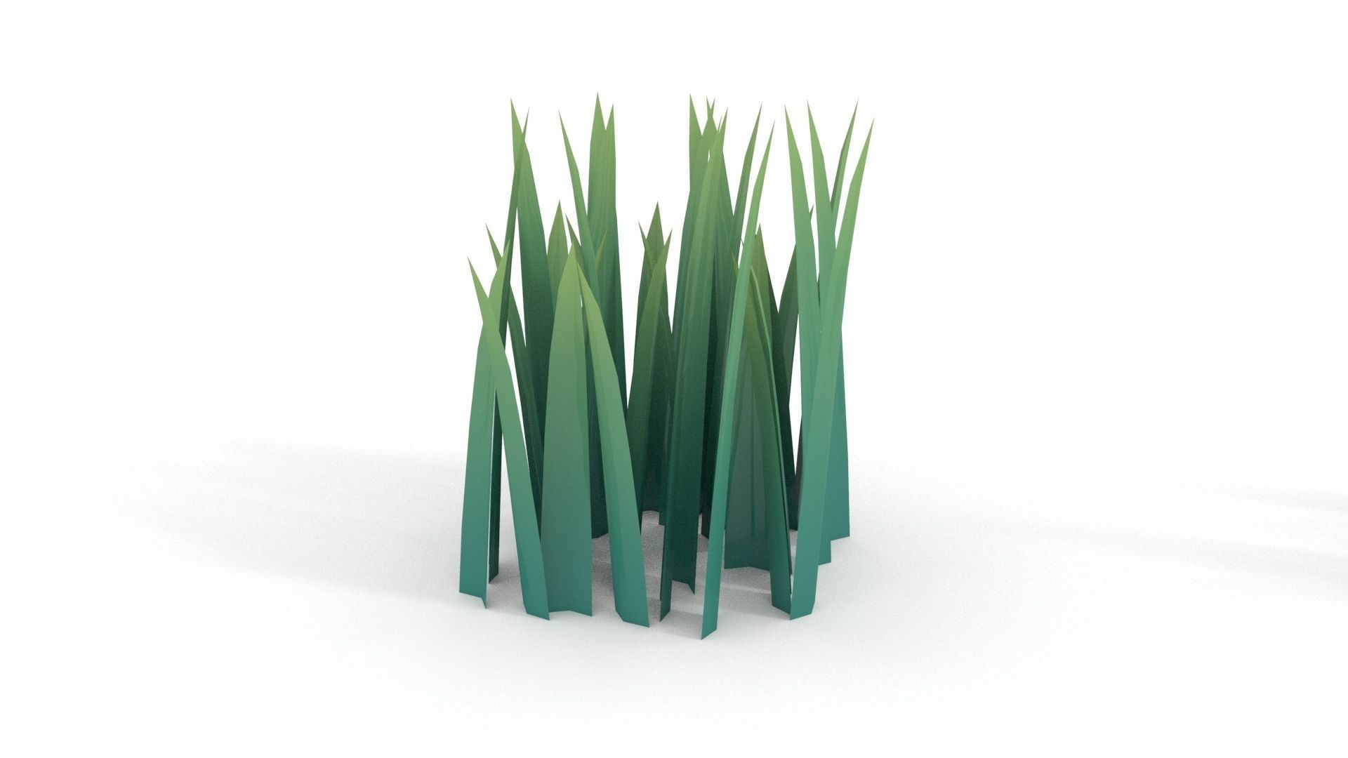 Low-poly Stylized  grass collection 3D model_4