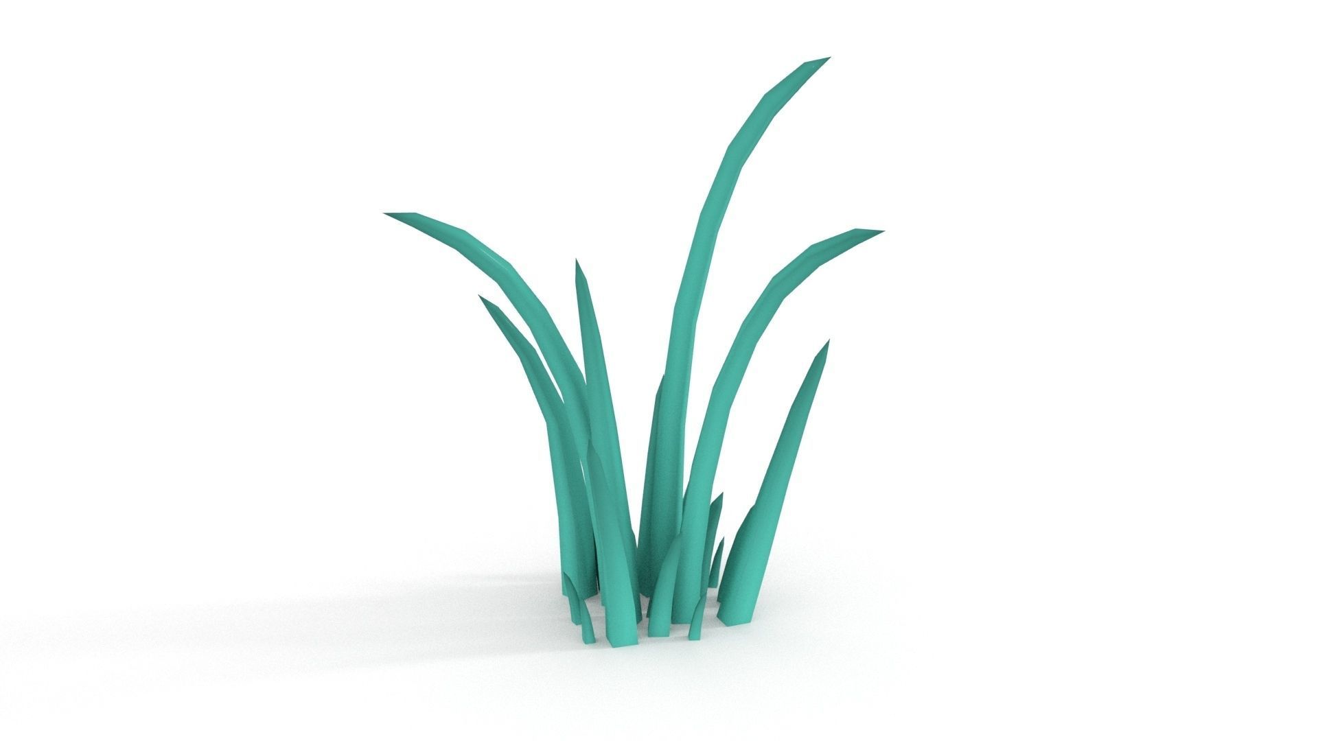Low-poly Stylized  grass collection 3D model_6