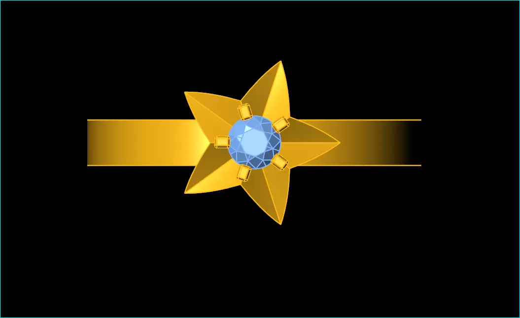 Women Star Ring Free Can Edit Free 3D print model