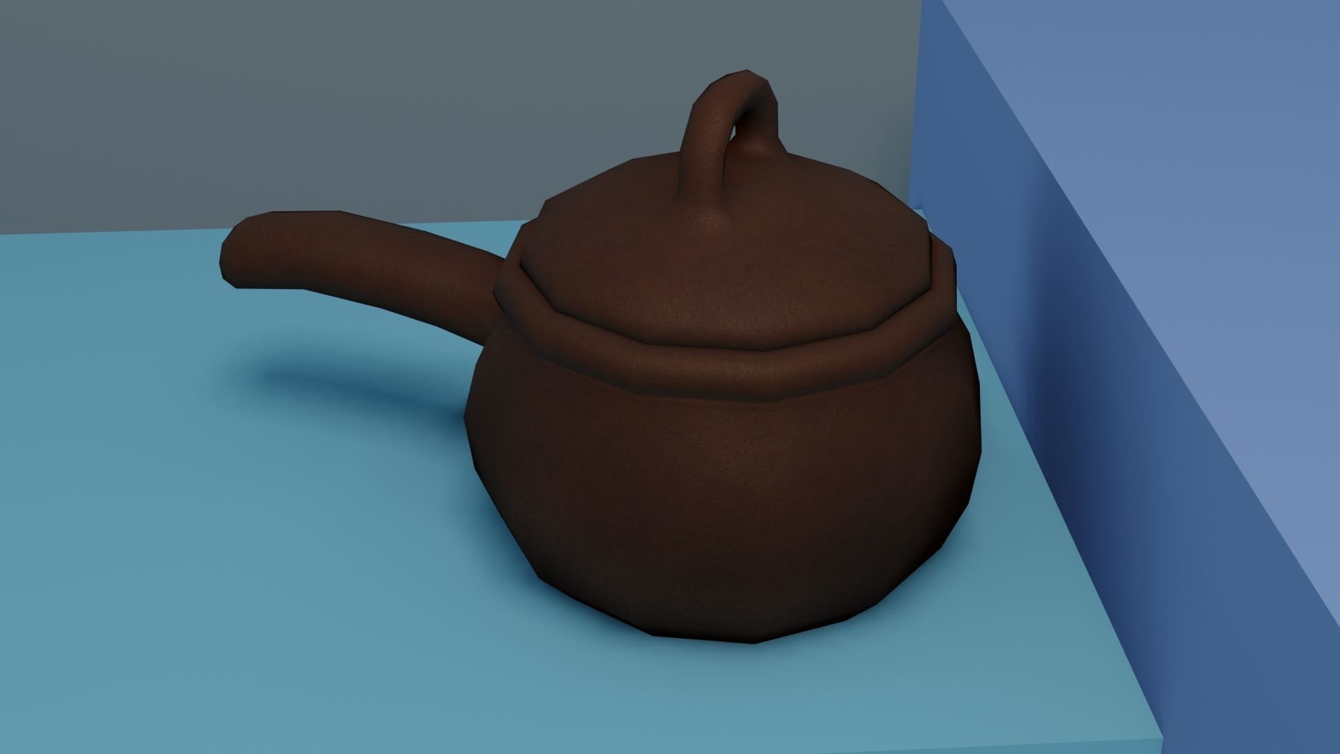 Pot set 4 vase Low-poly 3D model_3