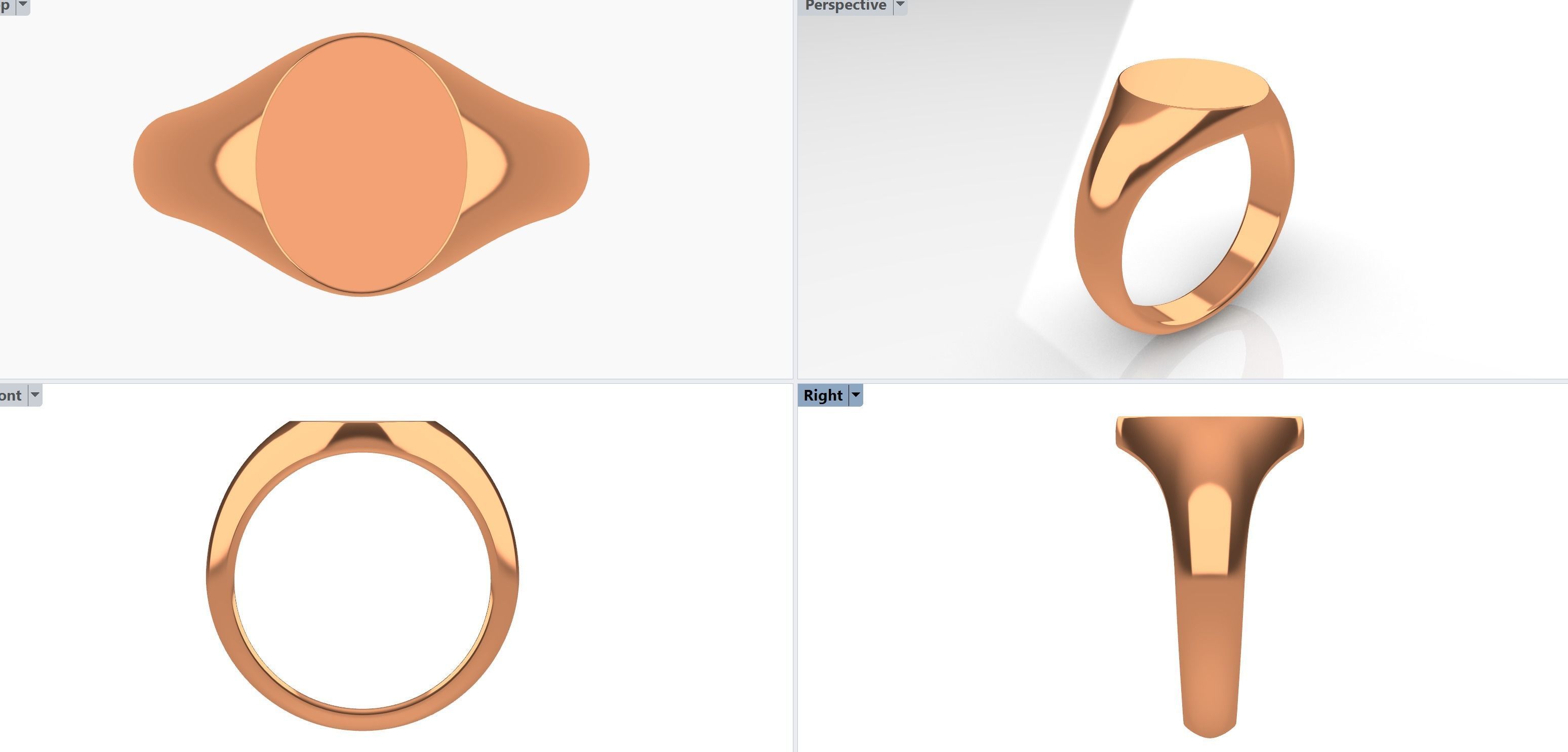 Signet Ring 3D print model_6