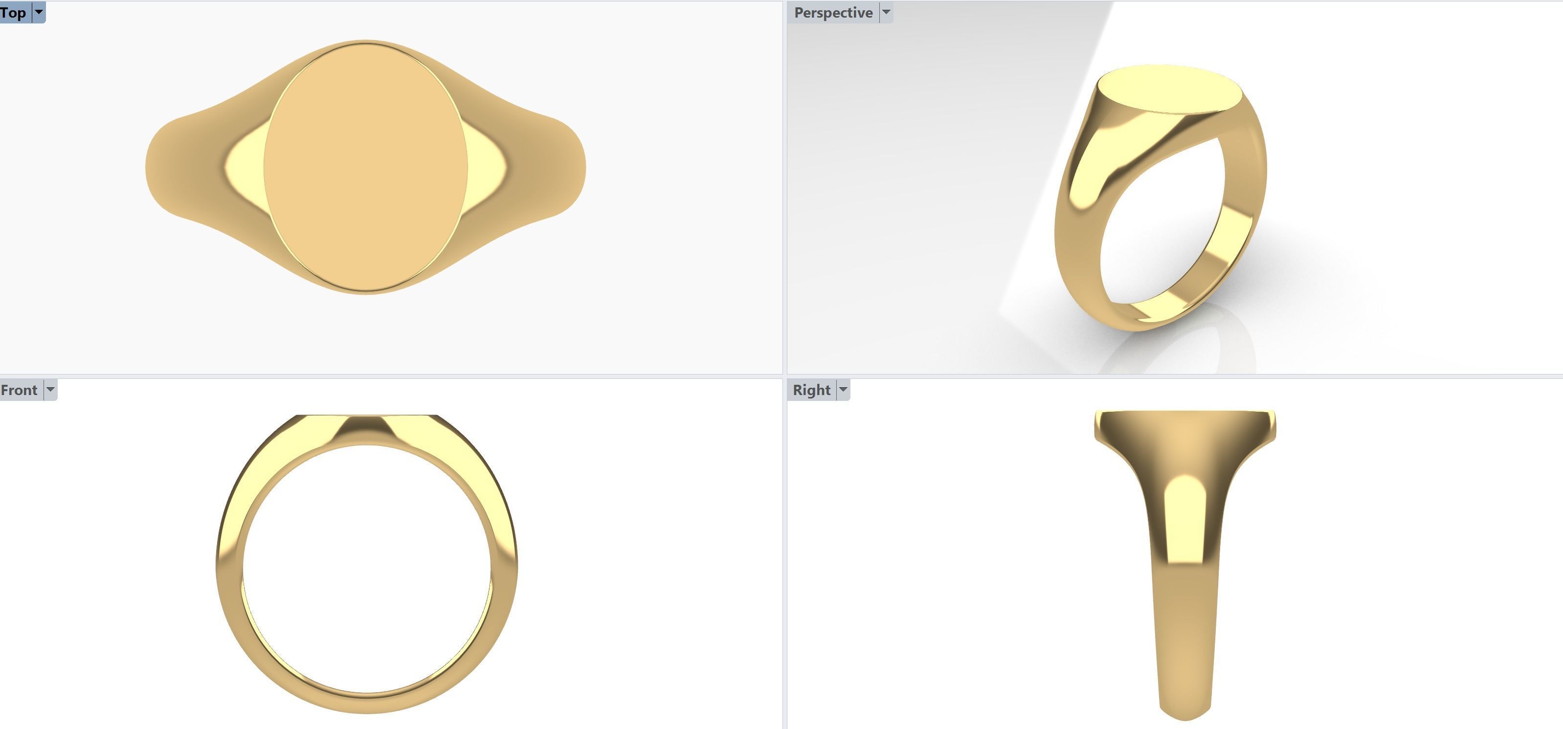 Signet Ring 3D print model_1