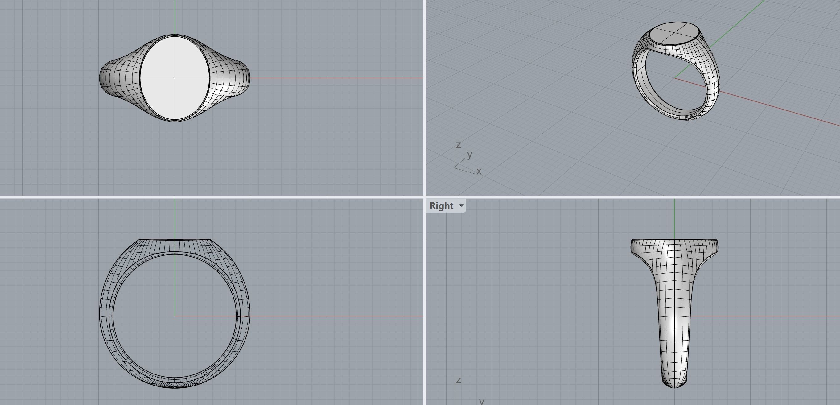 Signet Ring 3D print model_4