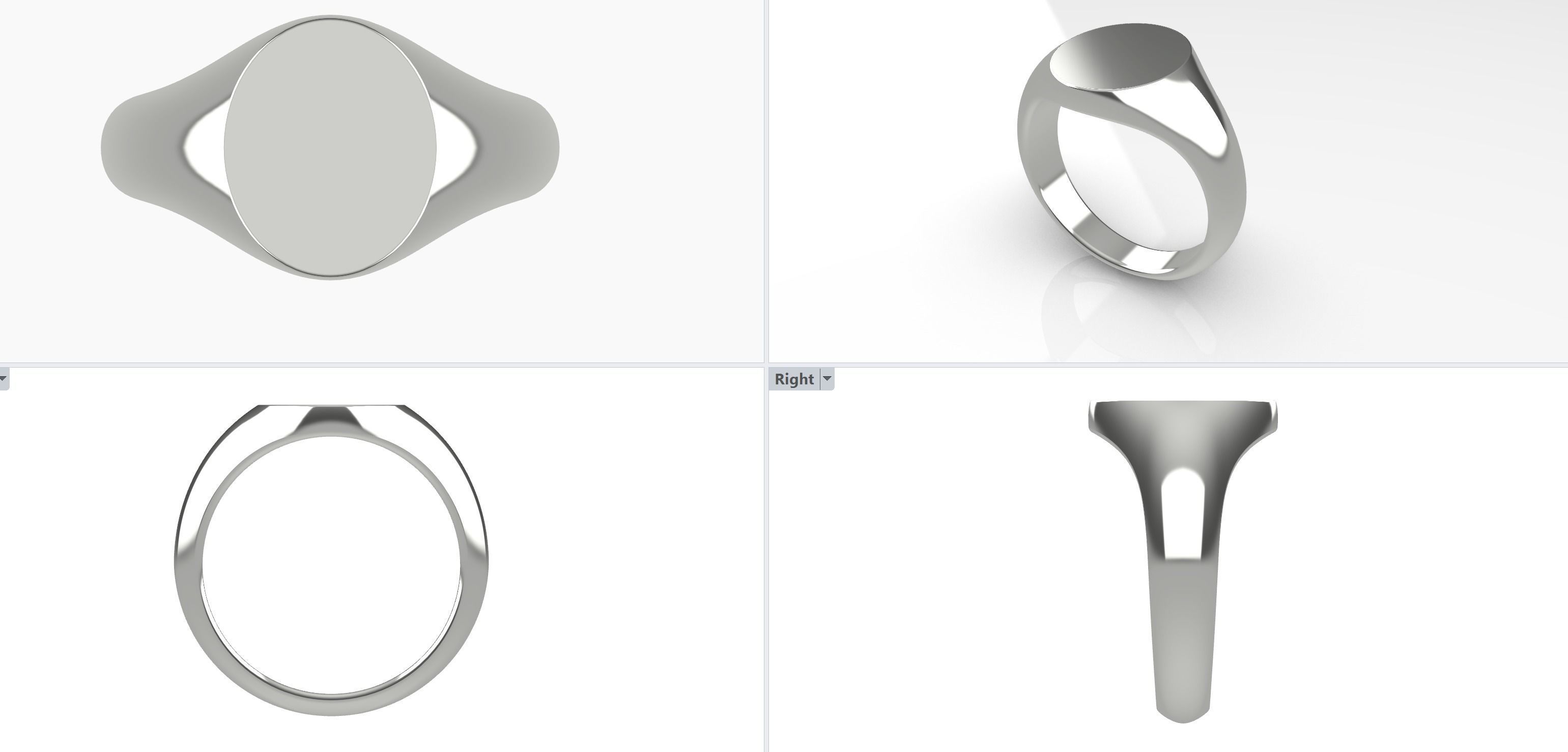 Signet Ring 3D print model_5