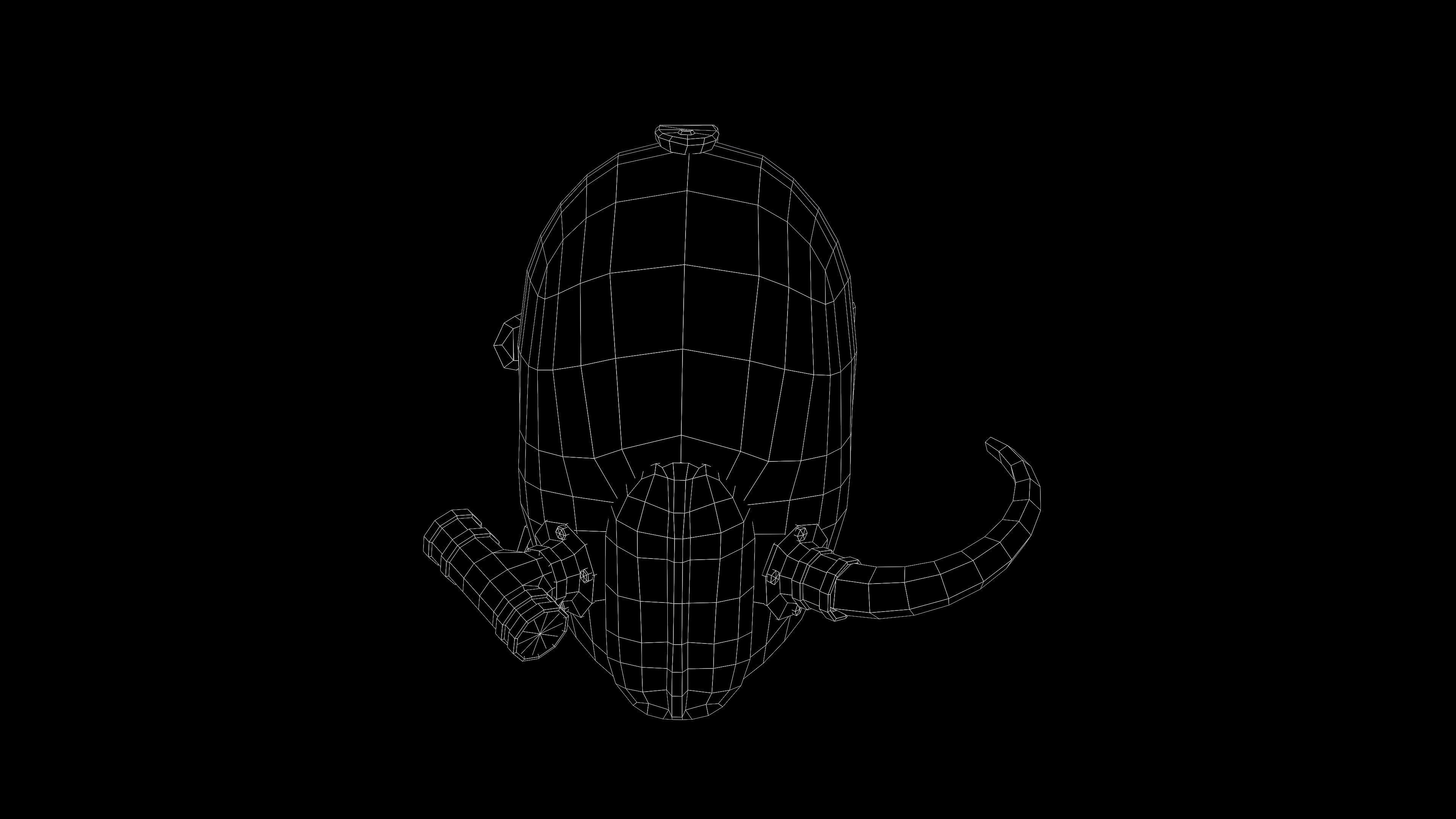 Post apocalyptic Mask2 Low-poly 3D model_23