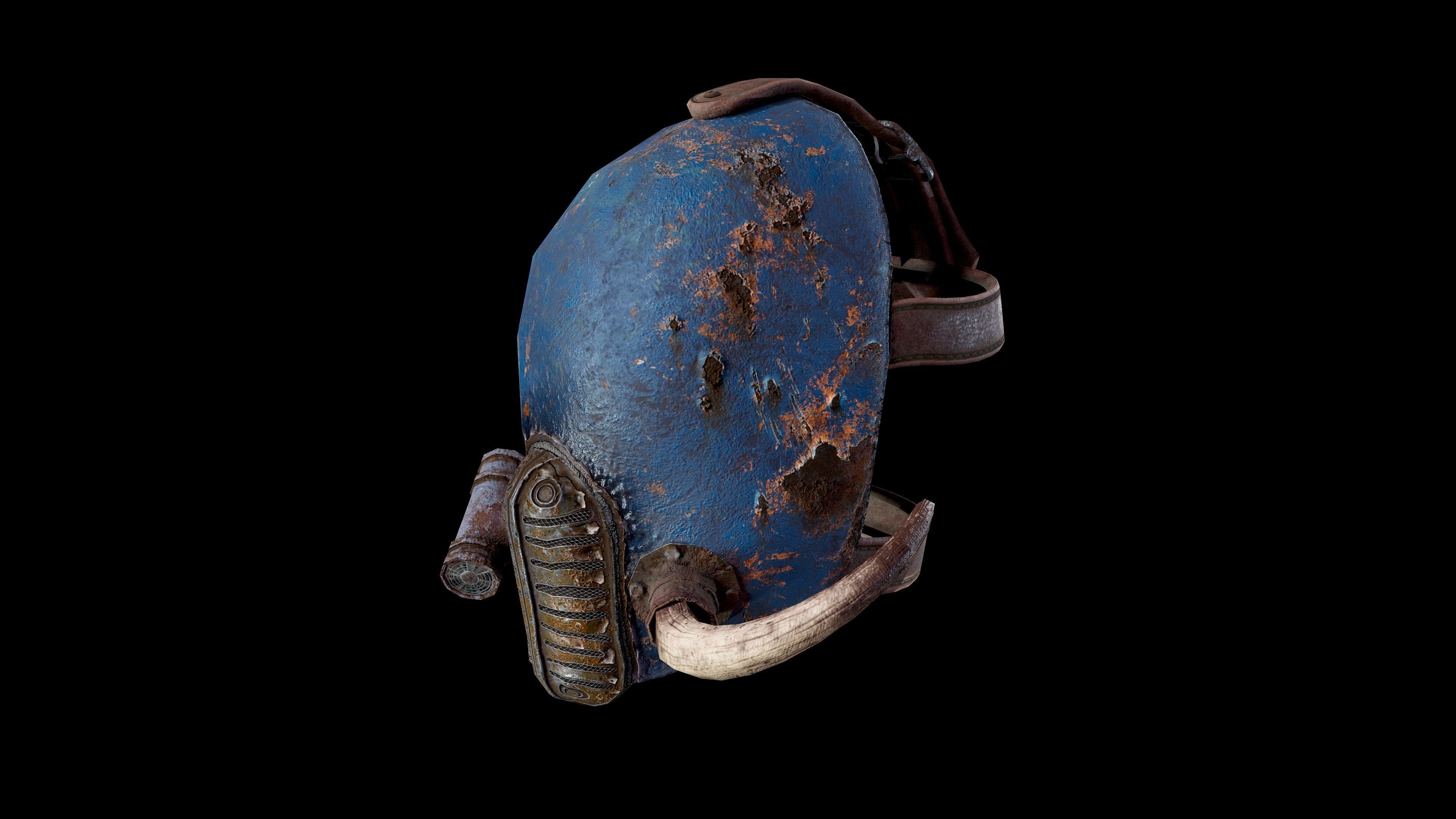 Post apocalyptic Mask2 Low-poly 3D model_14