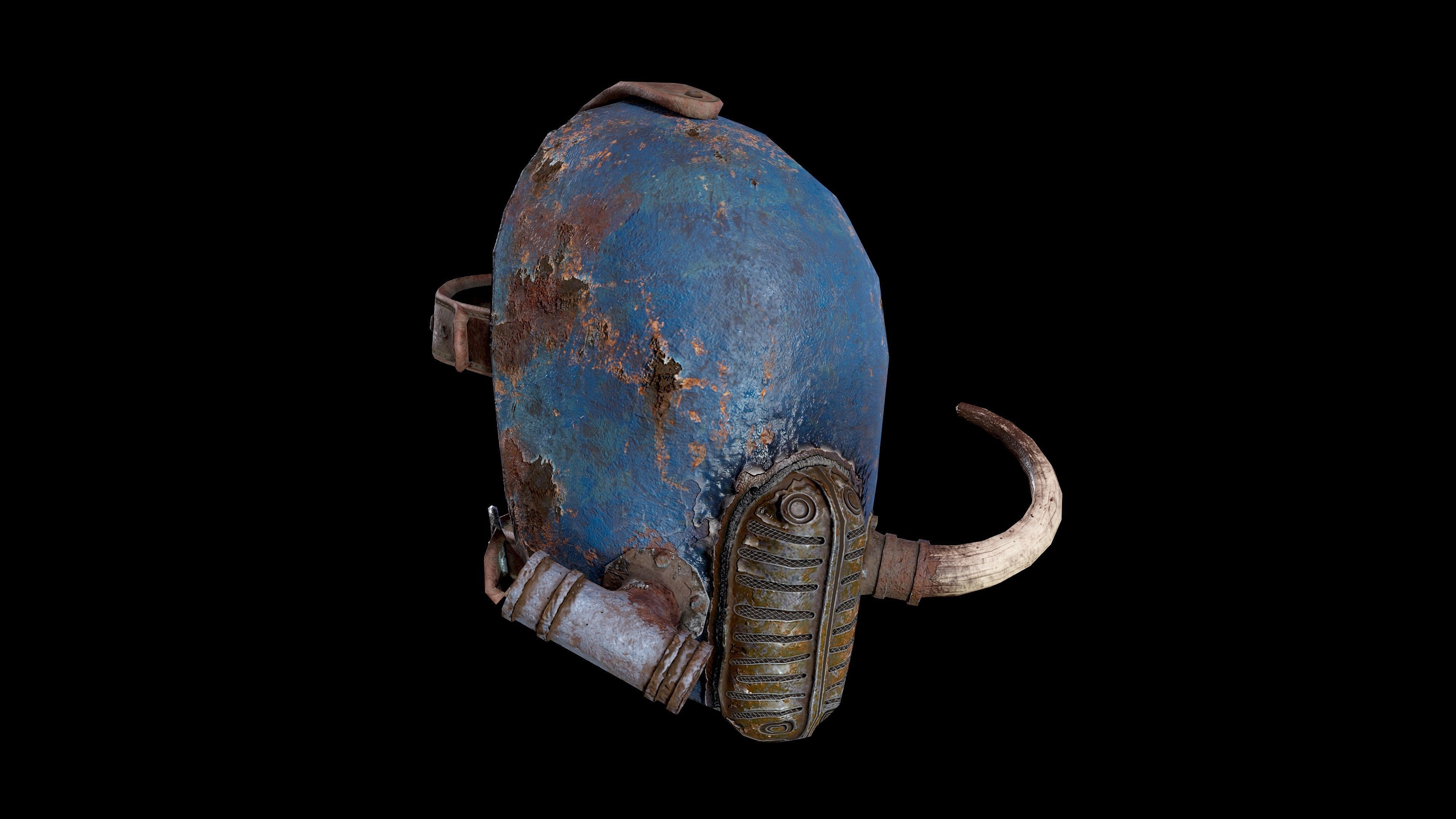 Post apocalyptic Mask2 Low-poly 3D model_12