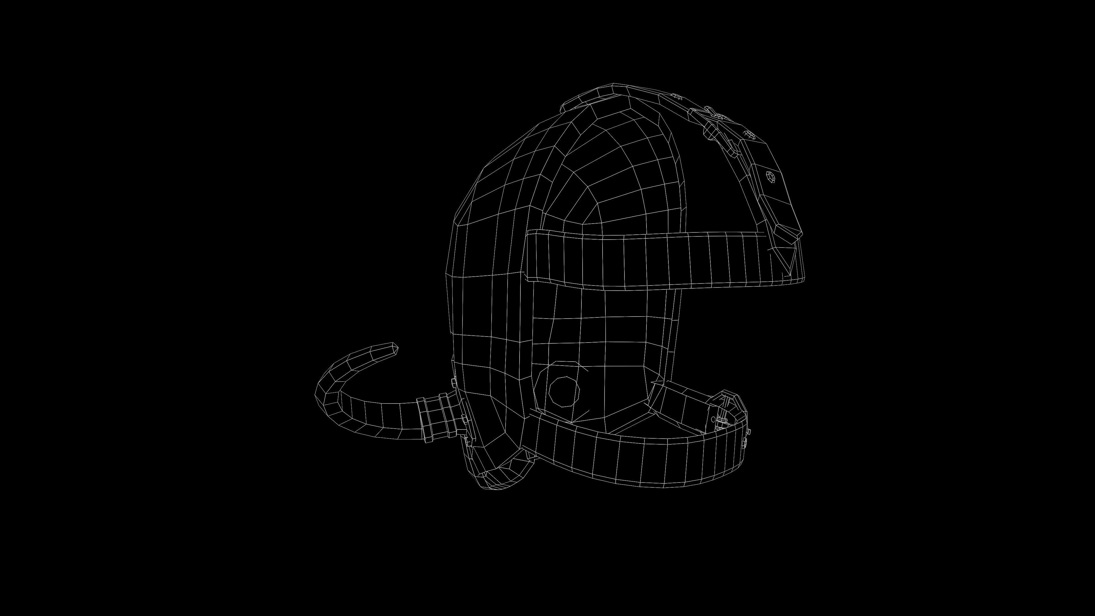 Post apocalyptic Mask2 Low-poly 3D model_24