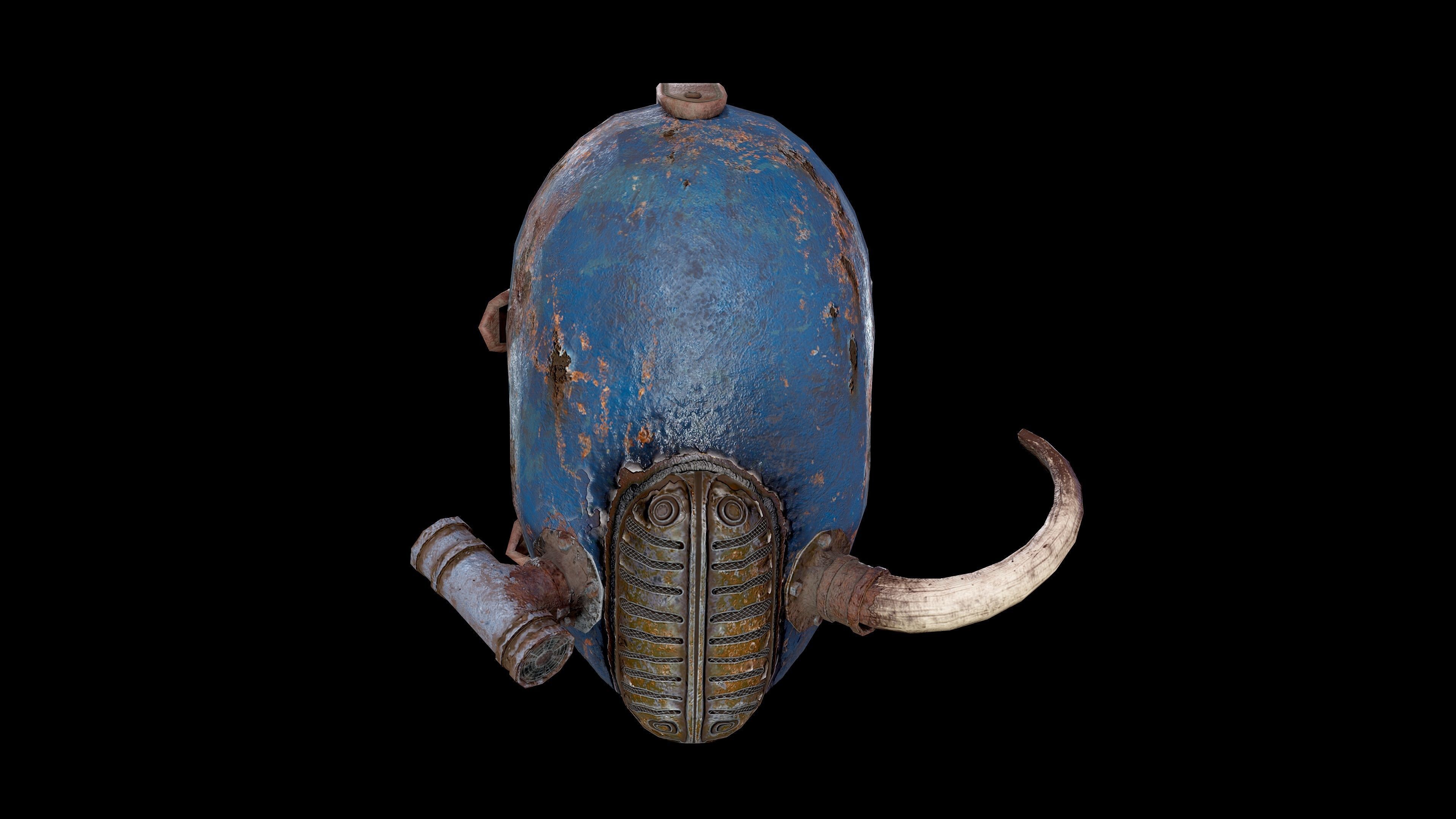 Post apocalyptic Mask2 Low-poly 3D model_13