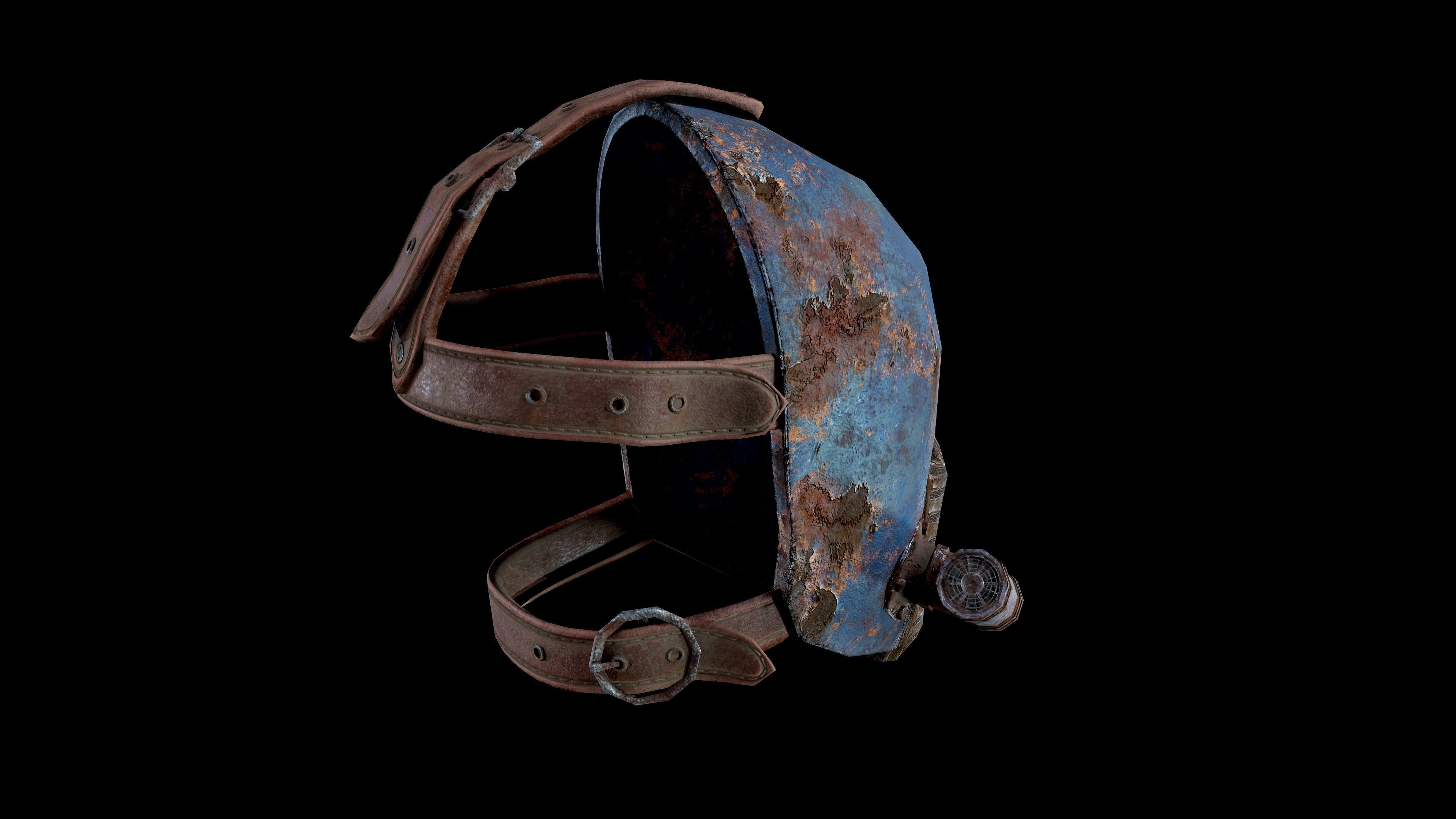 Post apocalyptic Mask2 Low-poly 3D model_16