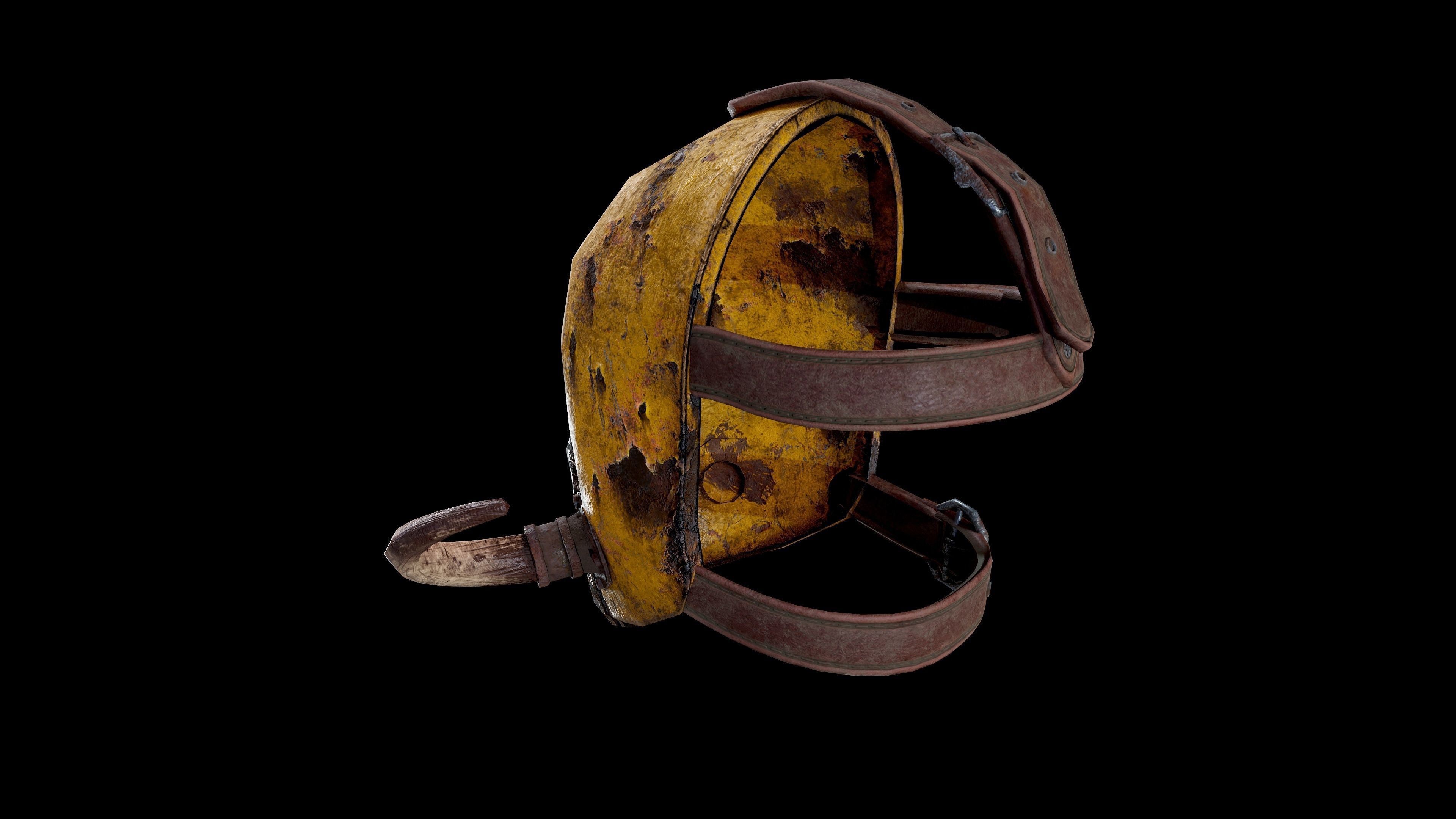 Post apocalyptic Mask2 Low-poly 3D model_5