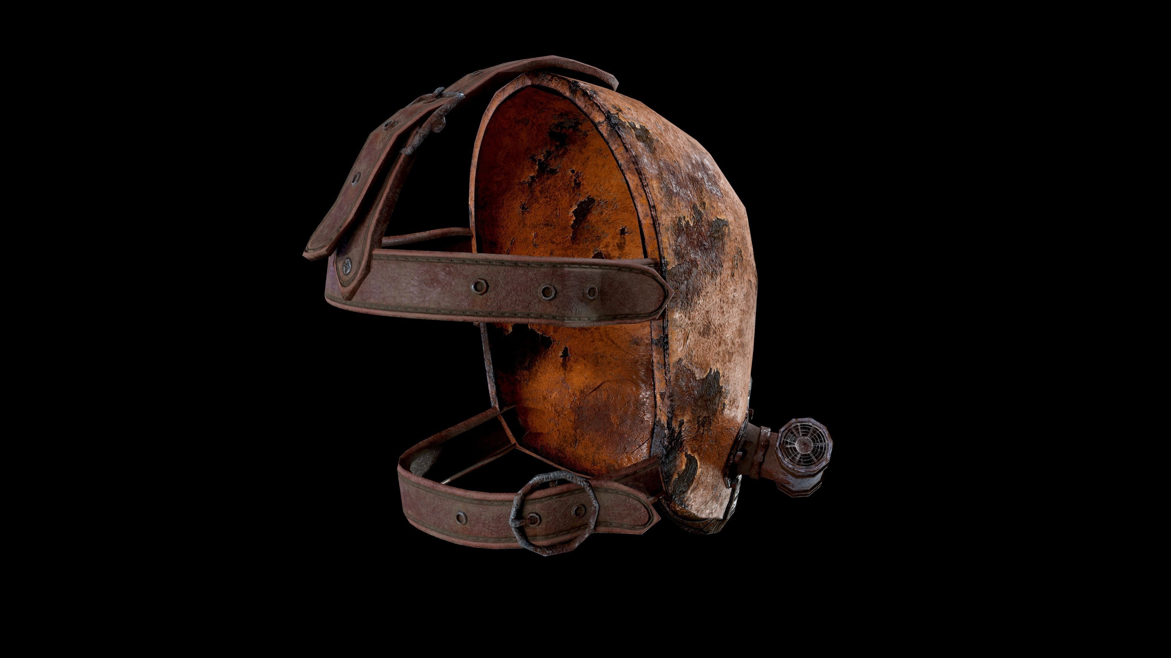 Post apocalyptic Mask2 Low-poly 3D model_11