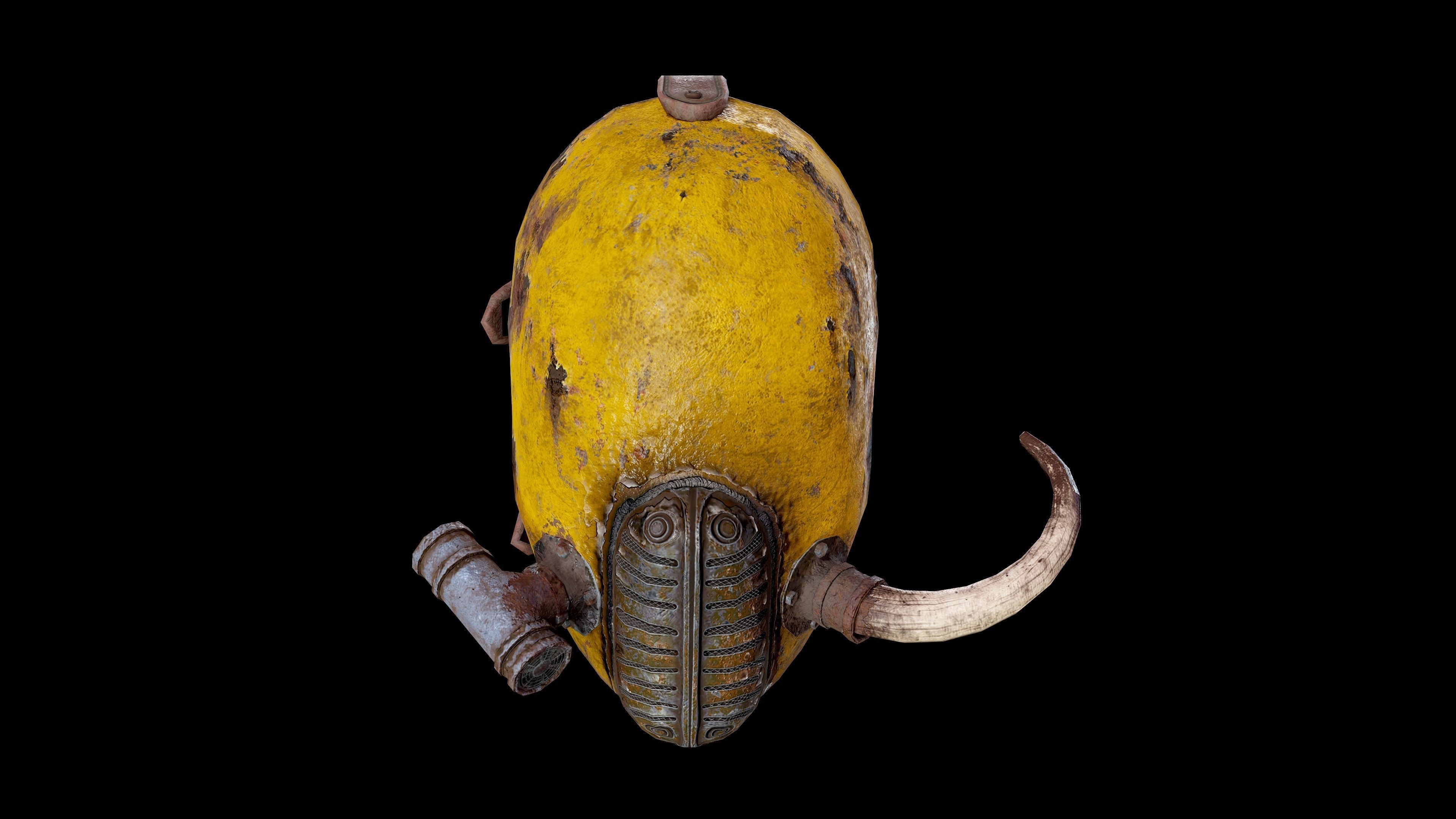 Post apocalyptic Mask2 Low-poly 3D model_3