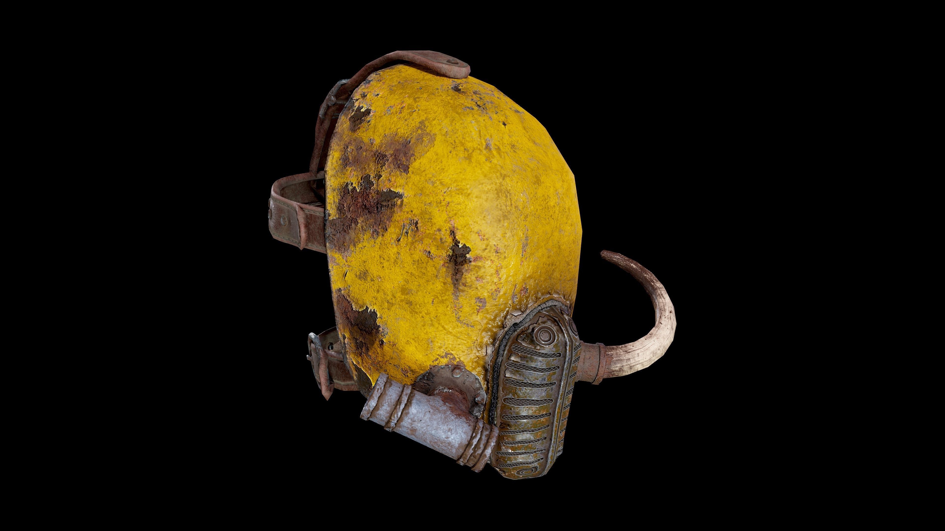 Post apocalyptic Mask2 Low-poly 3D model_2