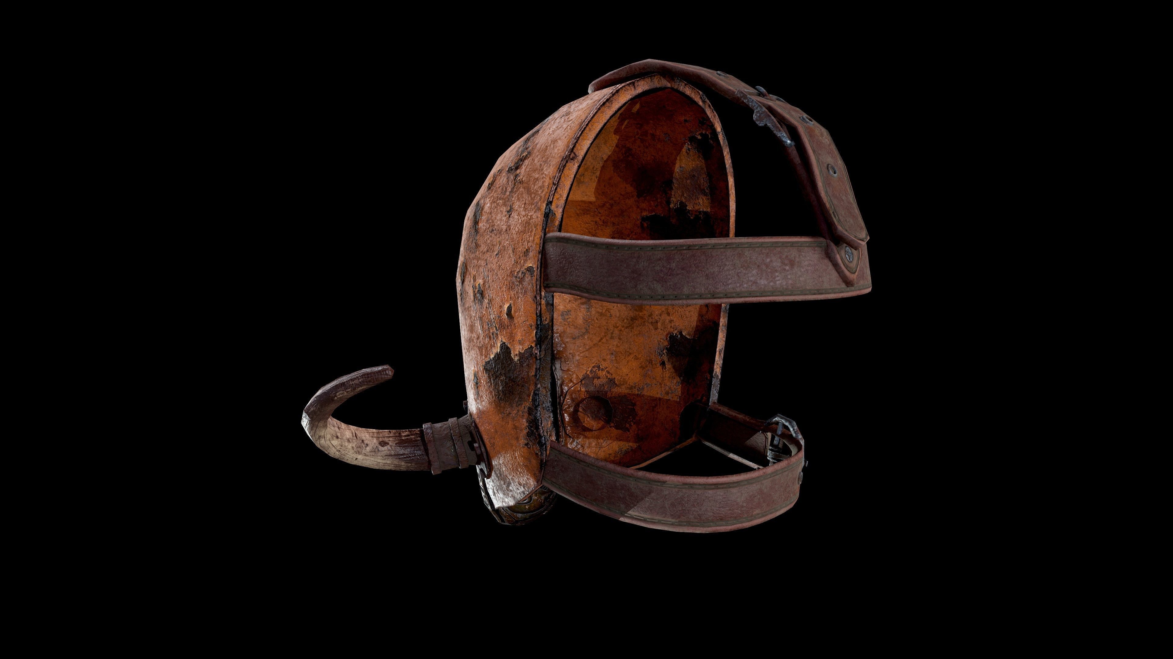 Post apocalyptic Mask2 Low-poly 3D model_10