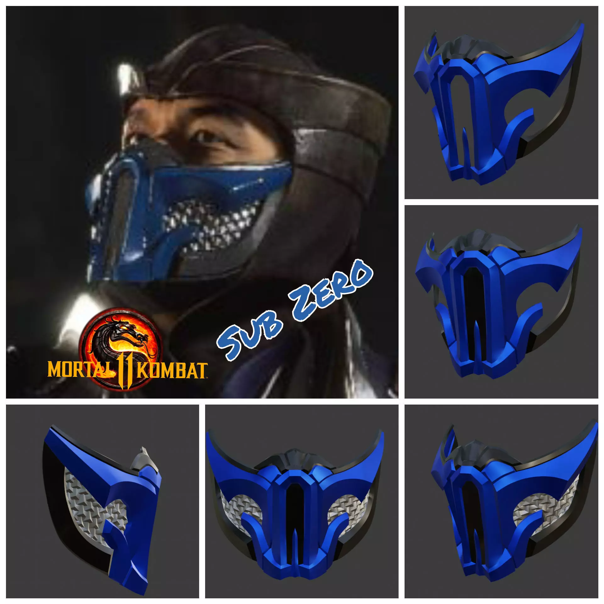 Sub Zero mask from Mortal Kombat 11 - Seeker of Mythologies 3D print model_0