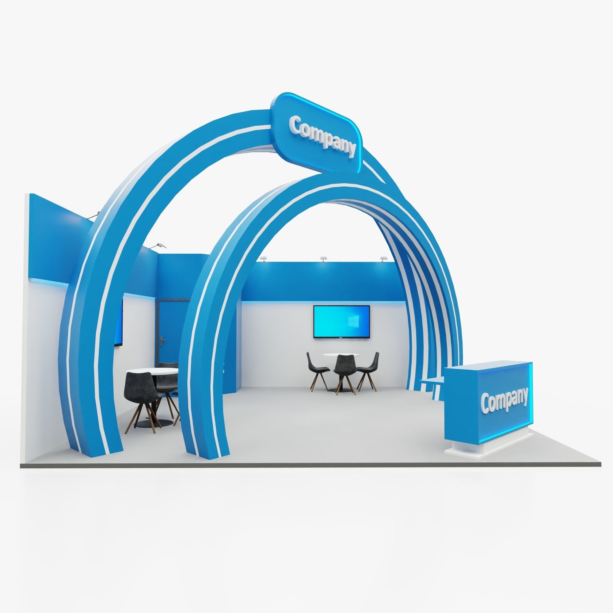 Exhibition stand 2 3D model_2