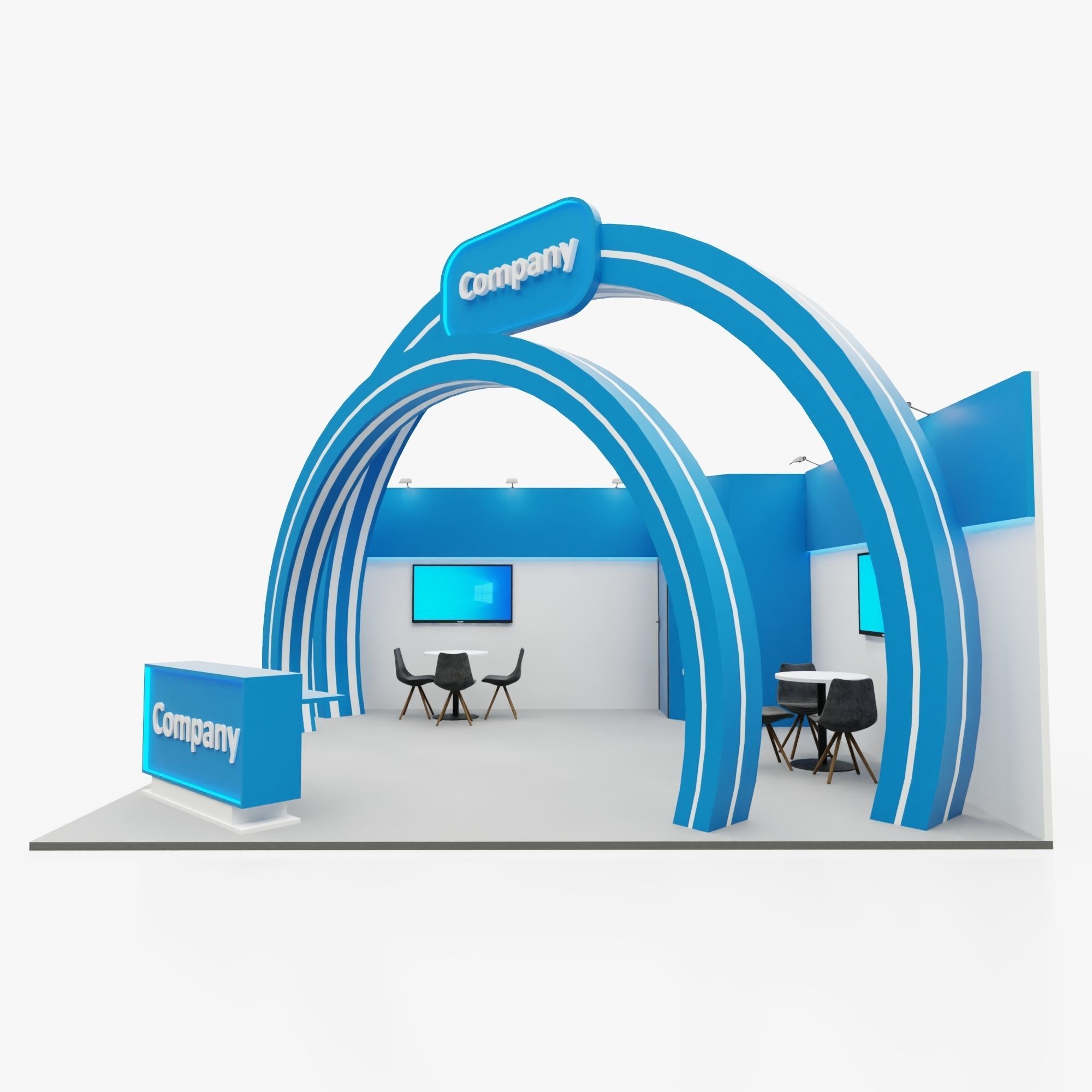 Exhibition stand 2 3D model_1