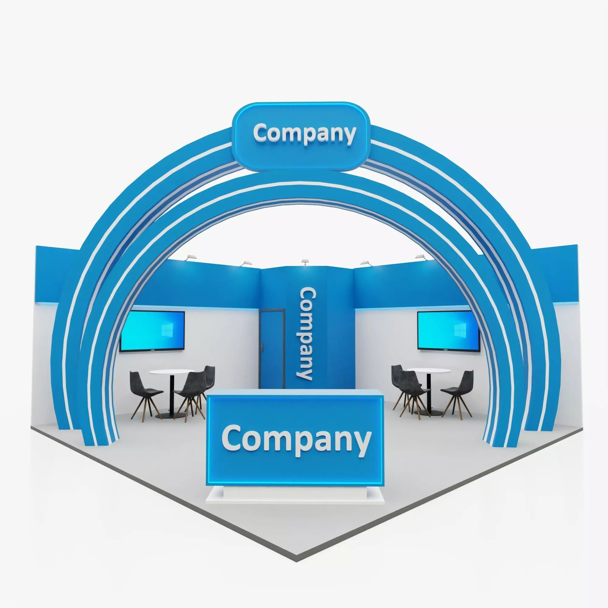 Exhibition stand 2 3D model_0