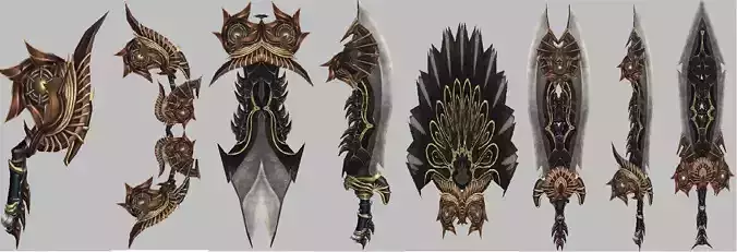 Weapon Set sword with dragon