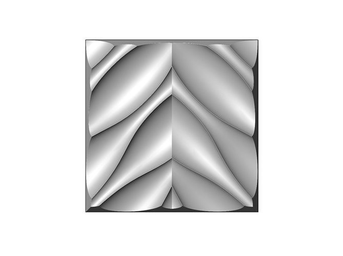 Abstract wave pattern relief 3d wall panel N08 3D print model