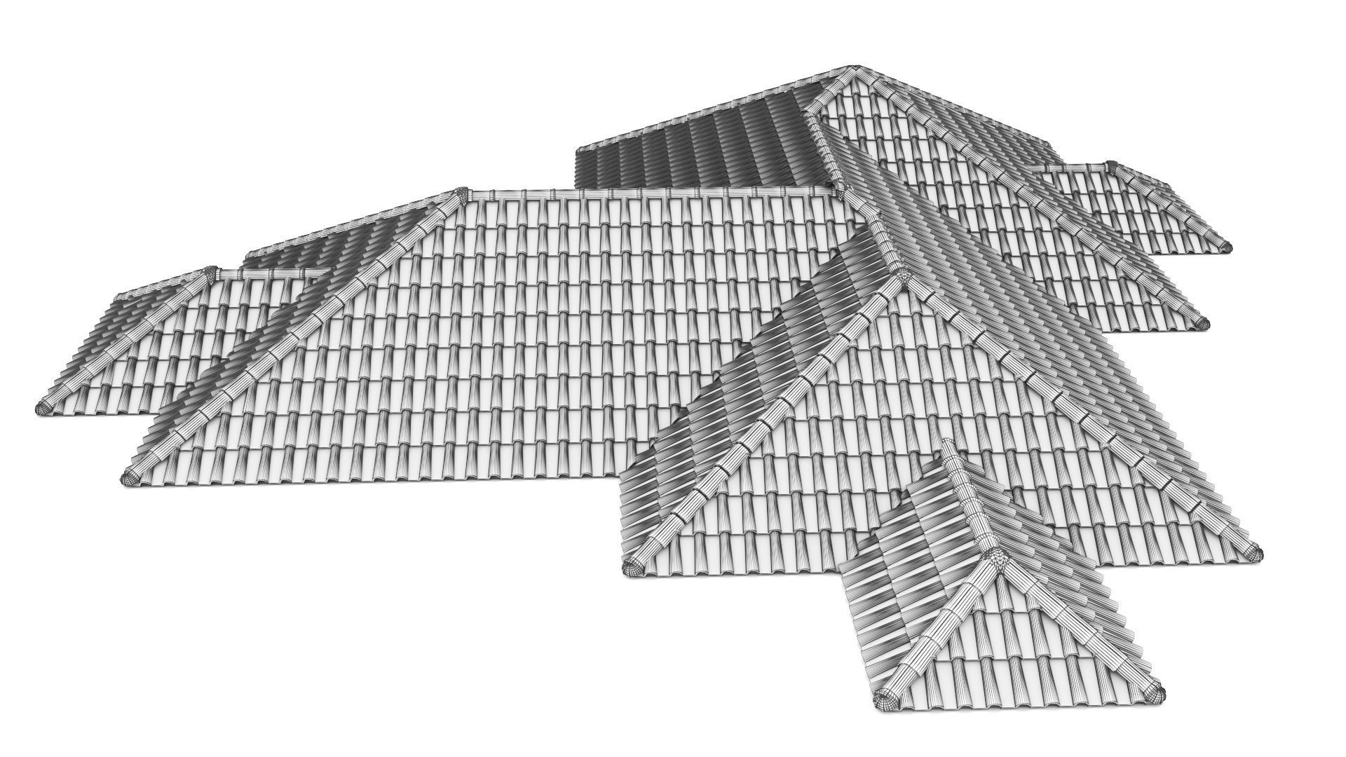 Roman Roof Tile 3D model_4