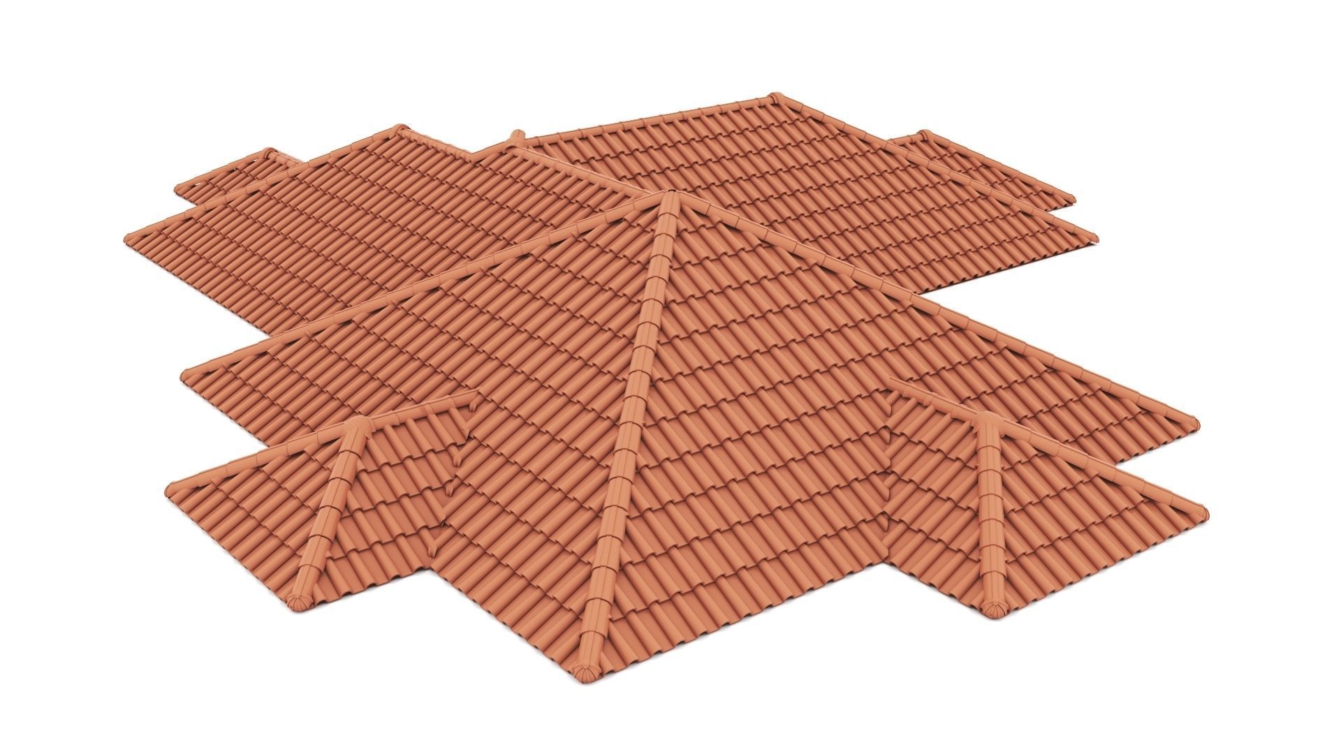 Roman Roof Tile 3D model_2